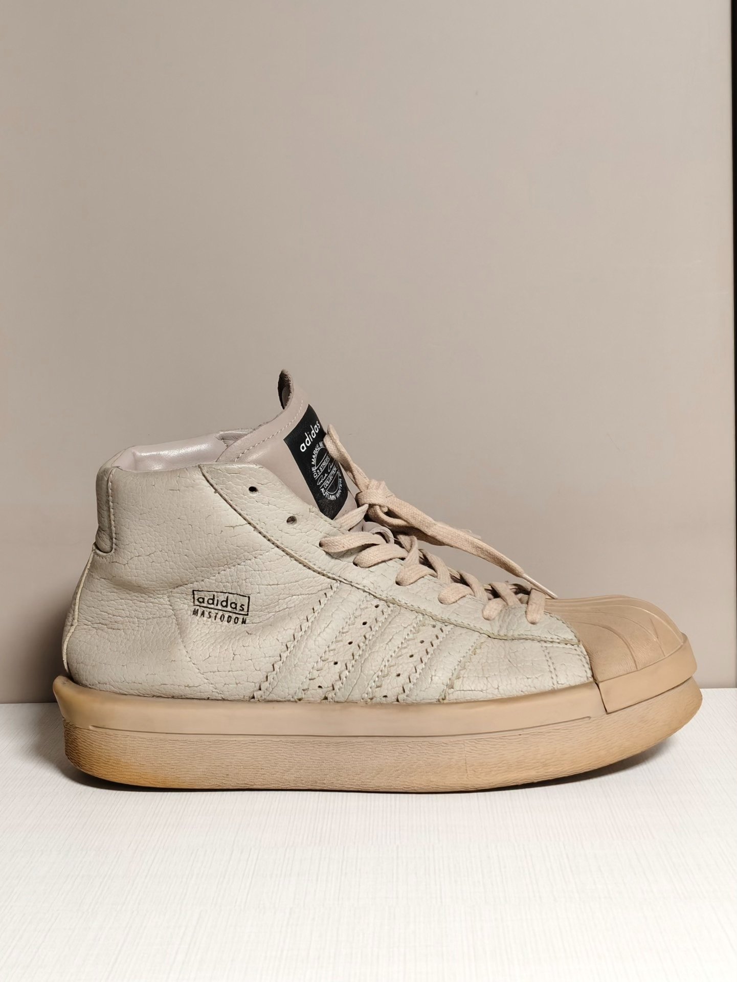 Rick Owens adidas shell-toe thick sole — back