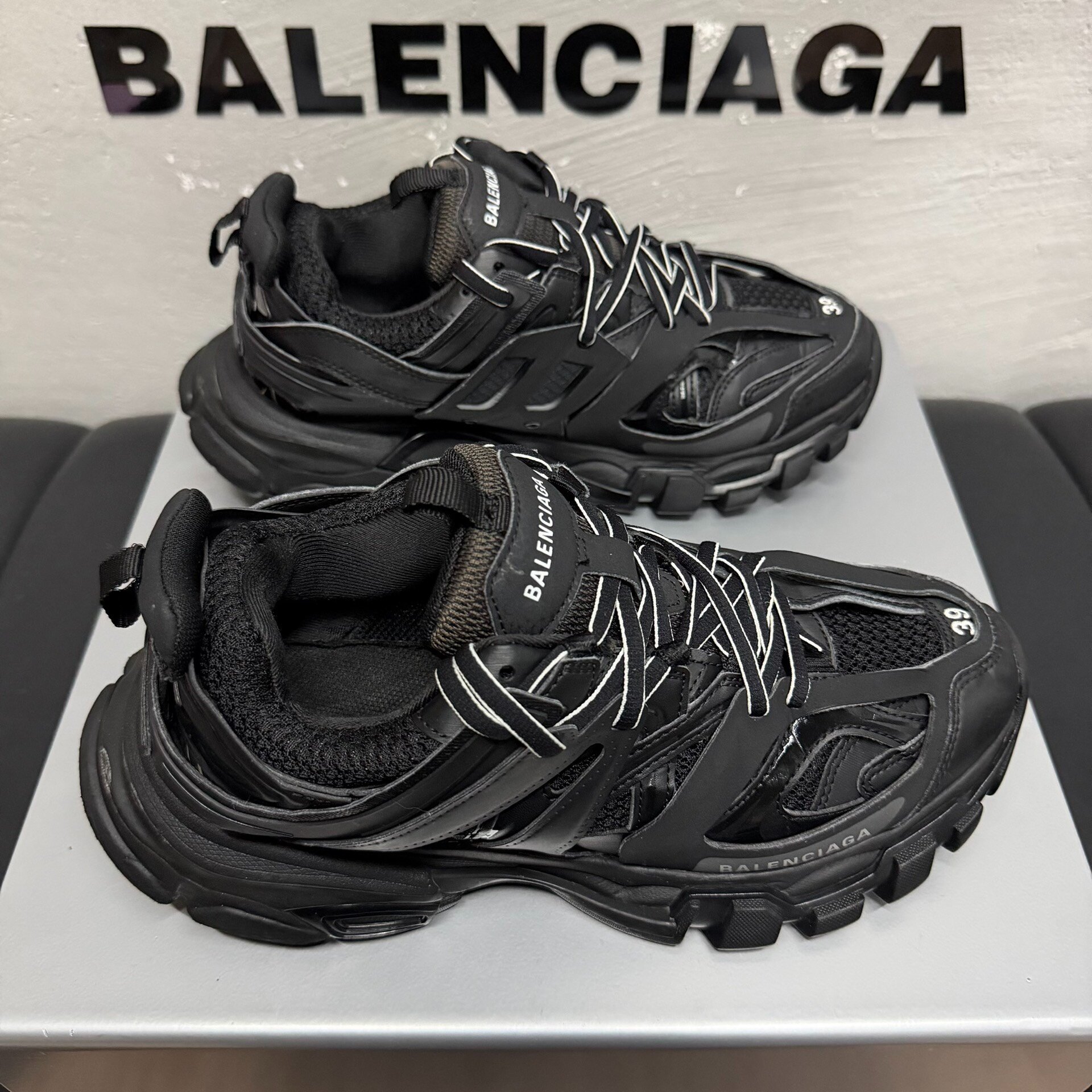 Balenciaga Track Black Dad Shoes 39 — back