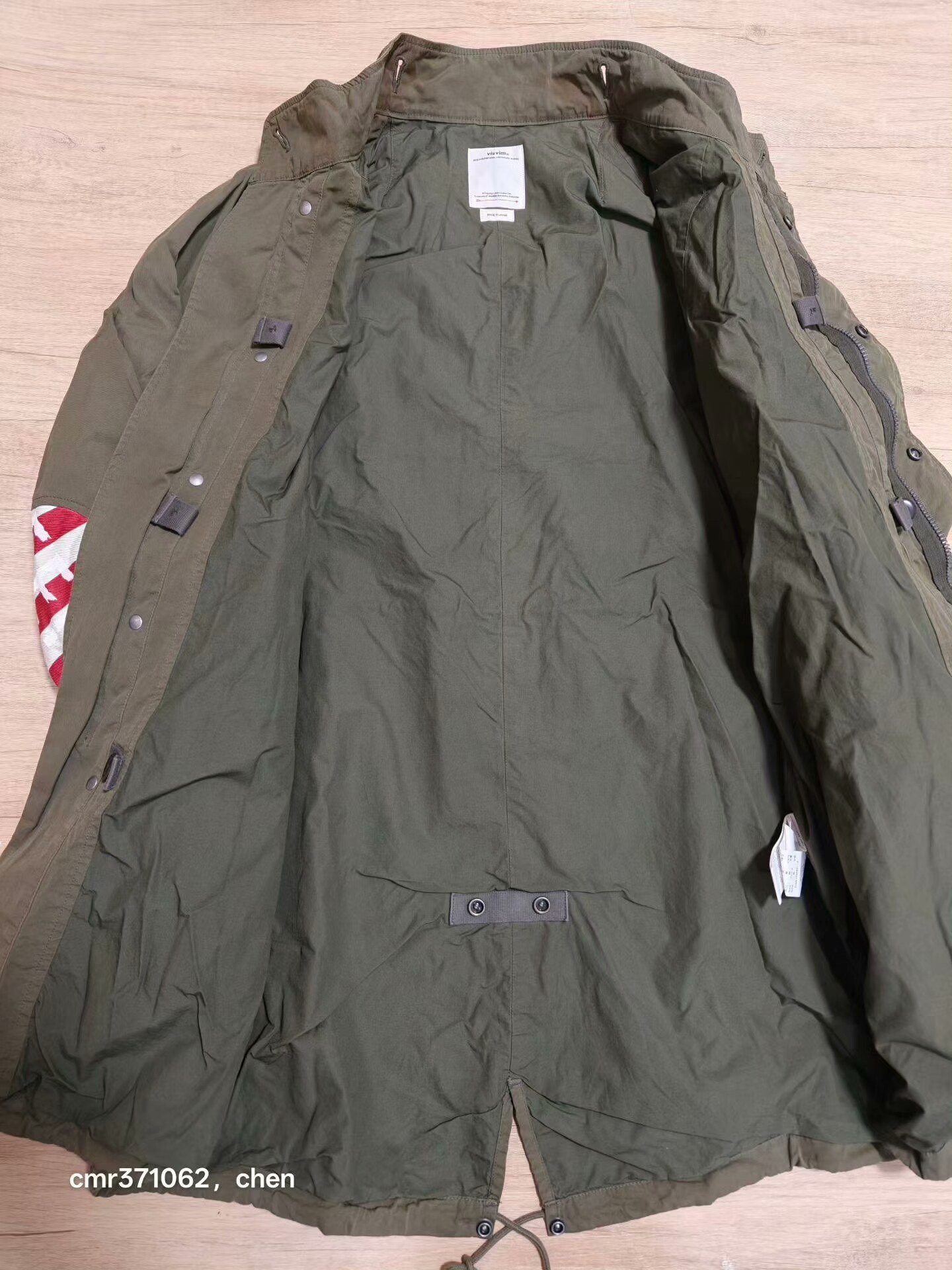 visvim 19AW Fishtail Parka — label