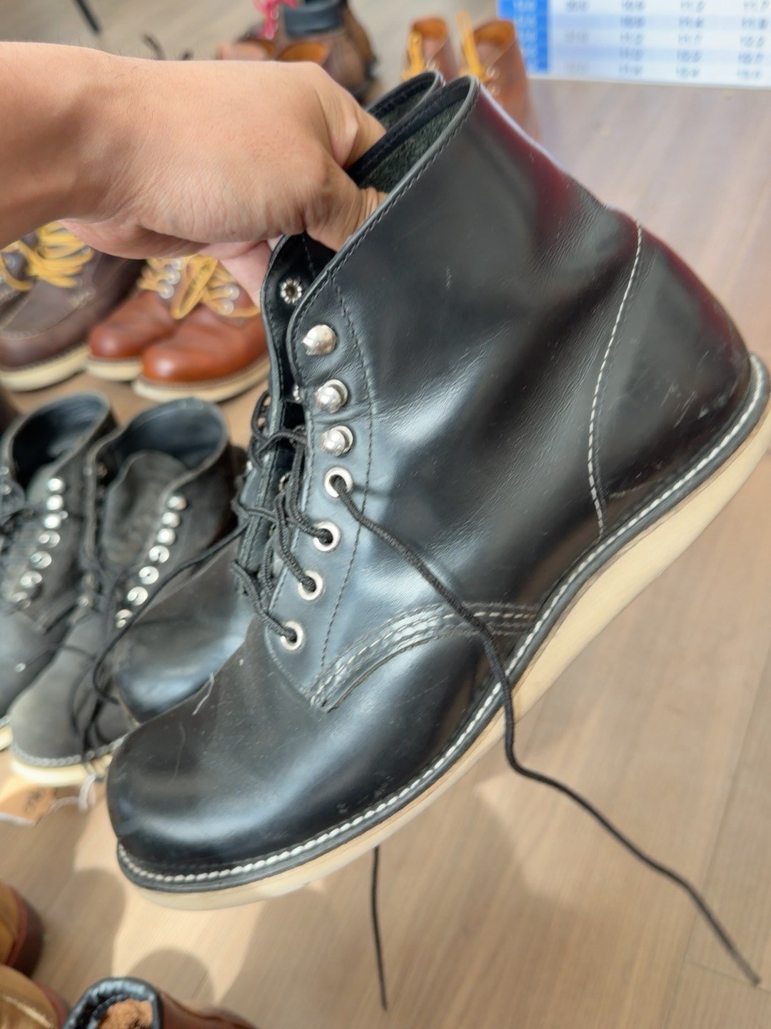 Redwing 8165 Black Leather Boots — front