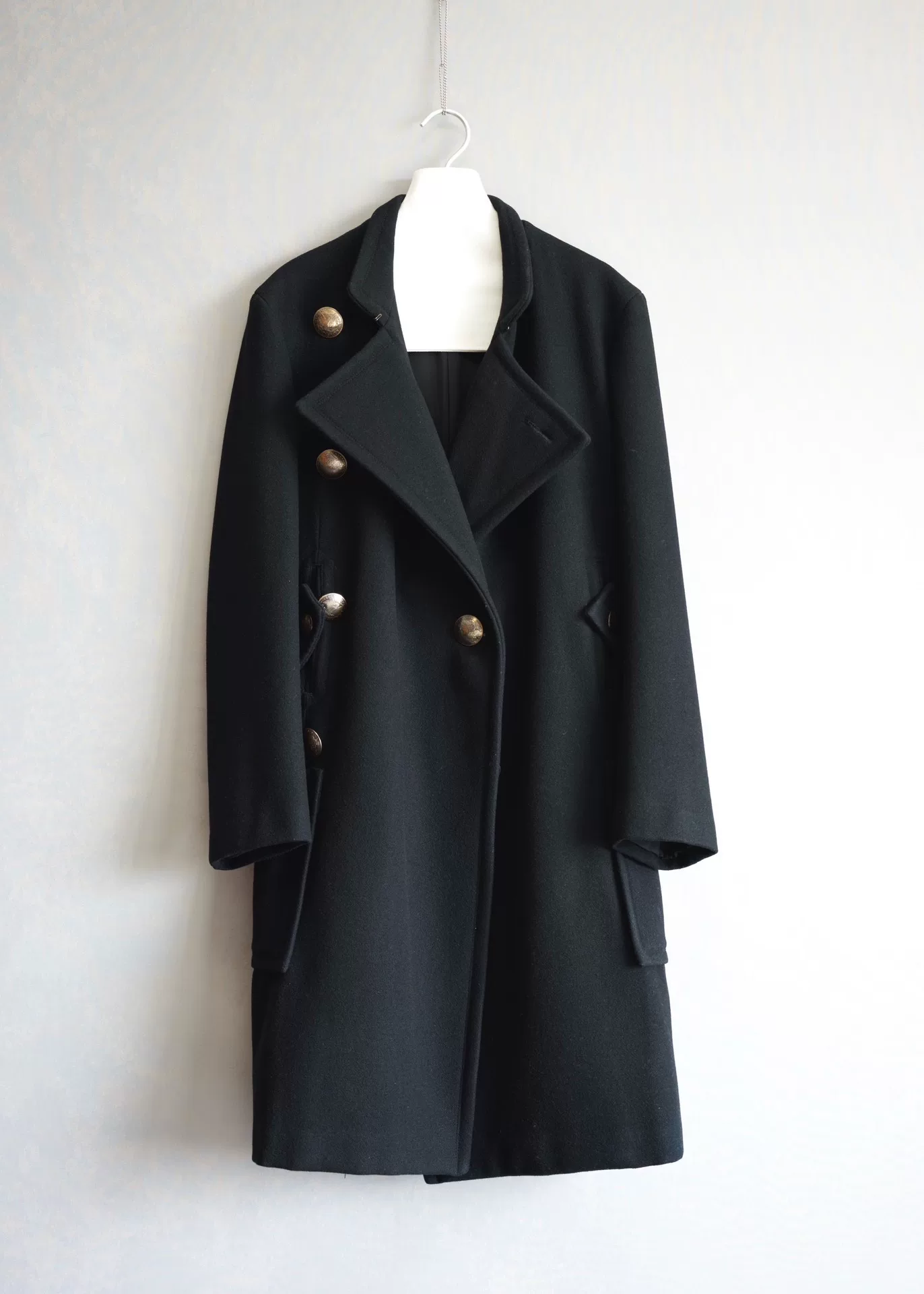 Yohji Yamamoto 04AW Silver Coin Coat — detail