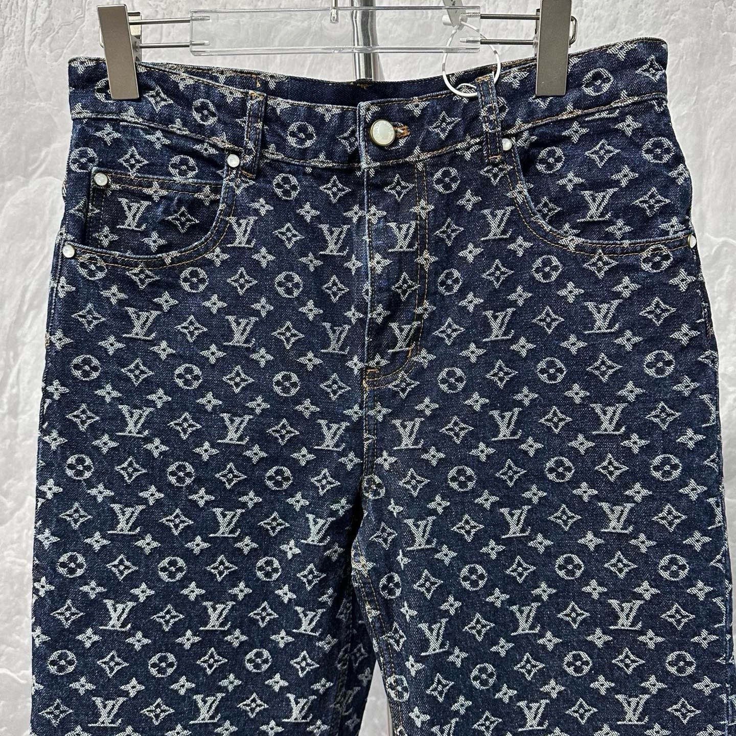 Louis Vuitton FW24 Monogram Denim Pants — front