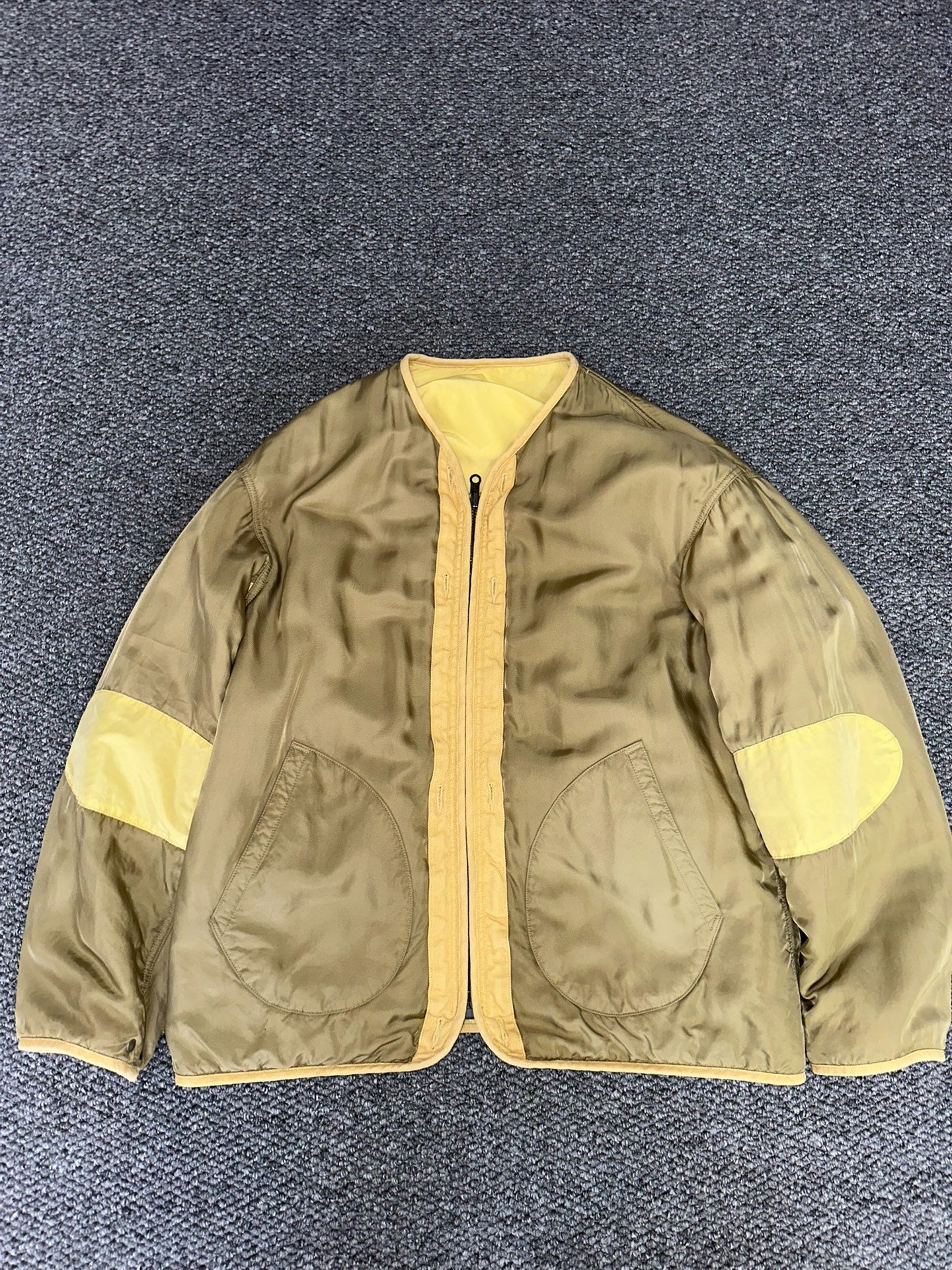 visvim iris yellow jacket — label