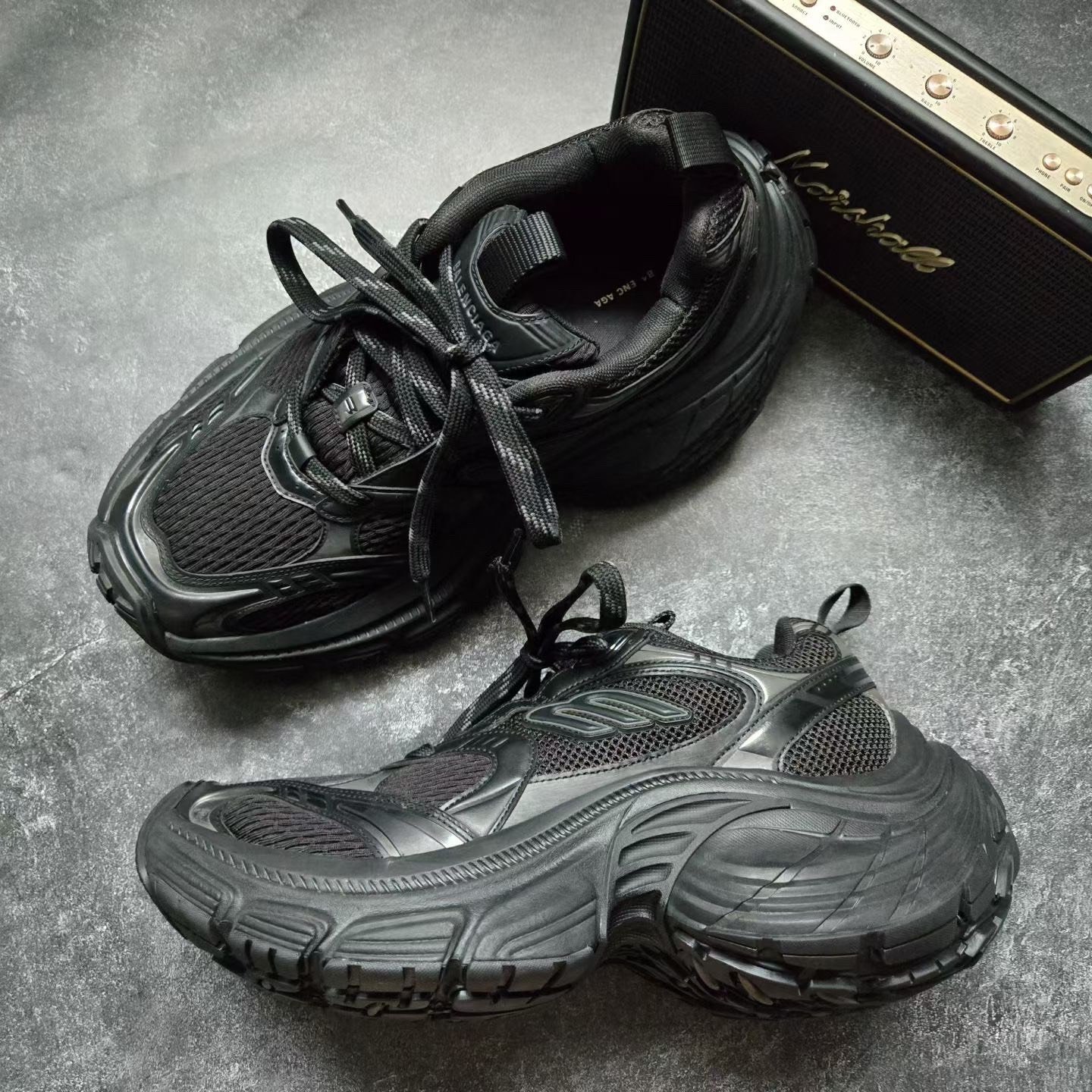 Balenciaga 10XL Black Sneakers — back