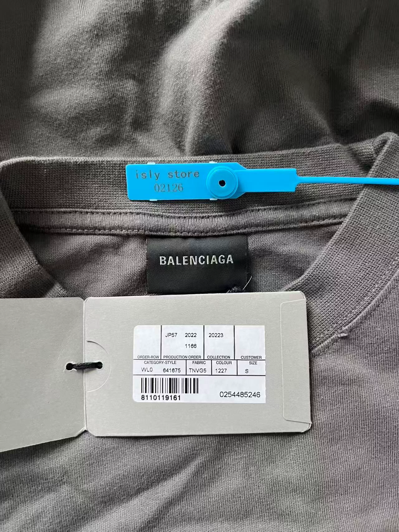 Balenciaga Logo Print Short Sleeve T-shirt — label
