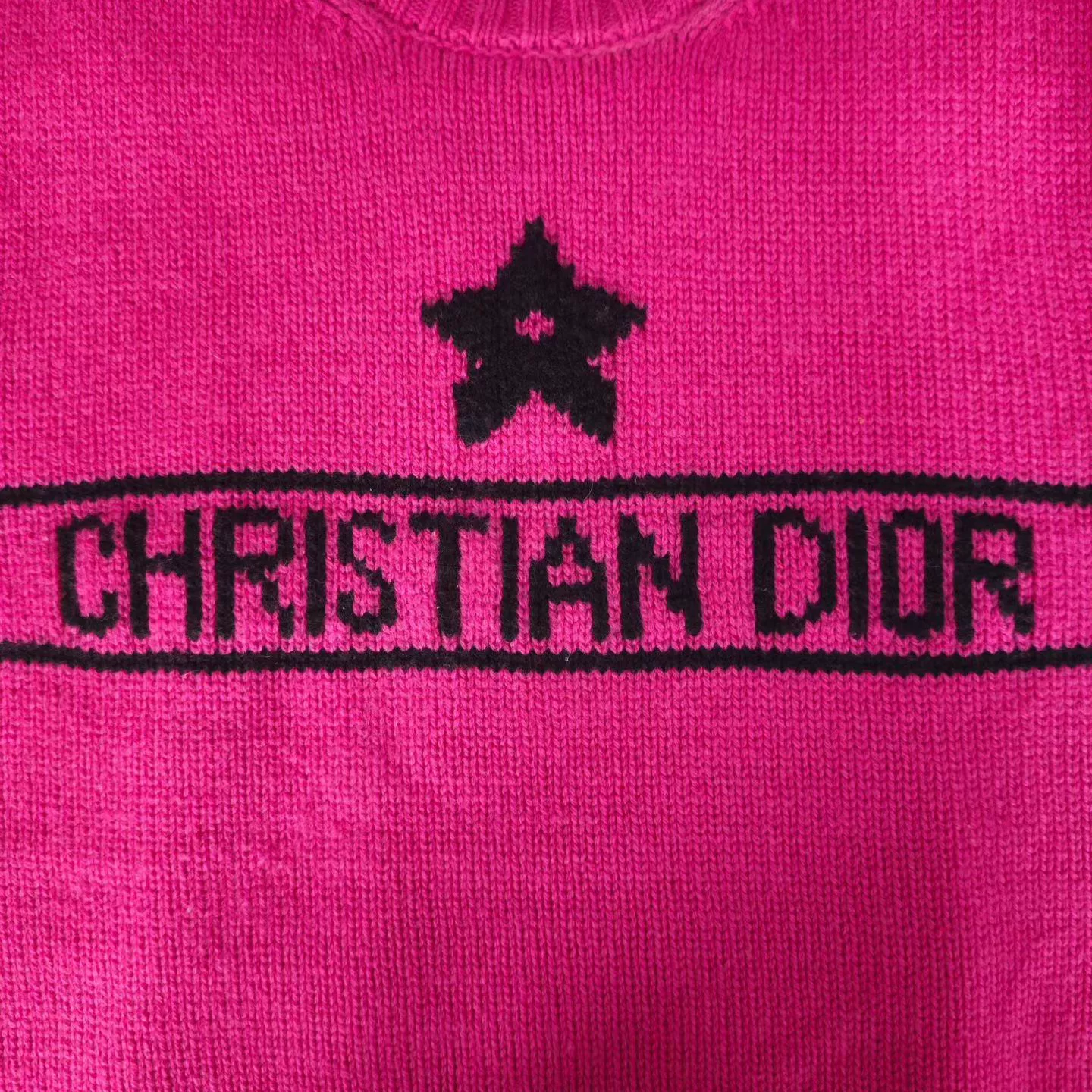 Christian Dior Star Logo Knit Top — back