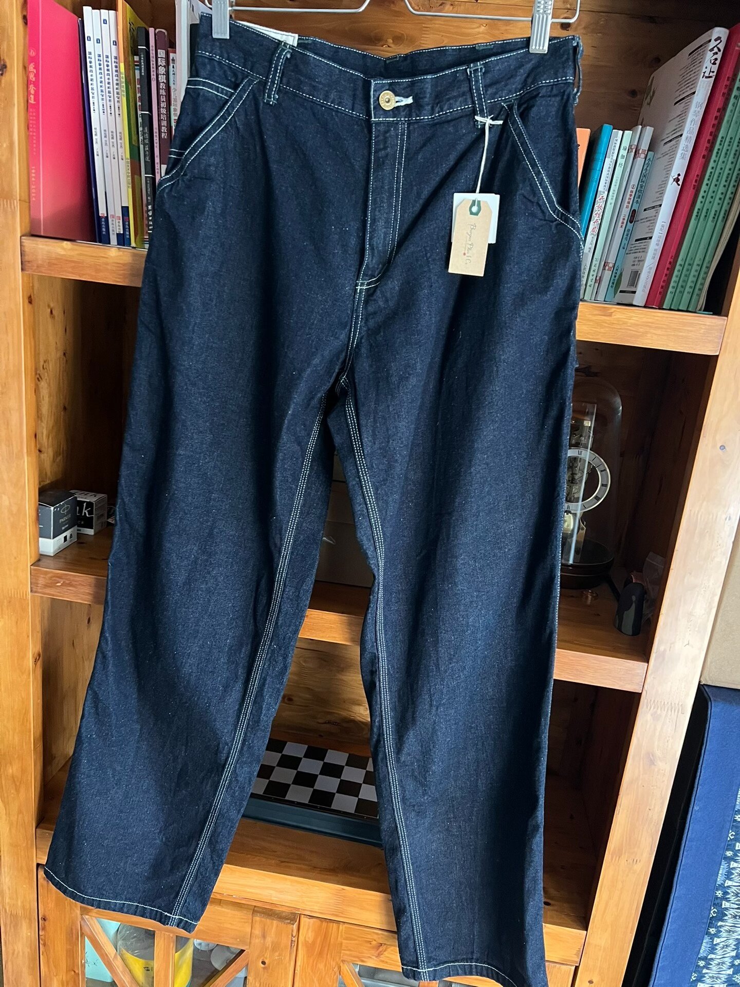 Burgus Plus Indigo Painter Pants — detail