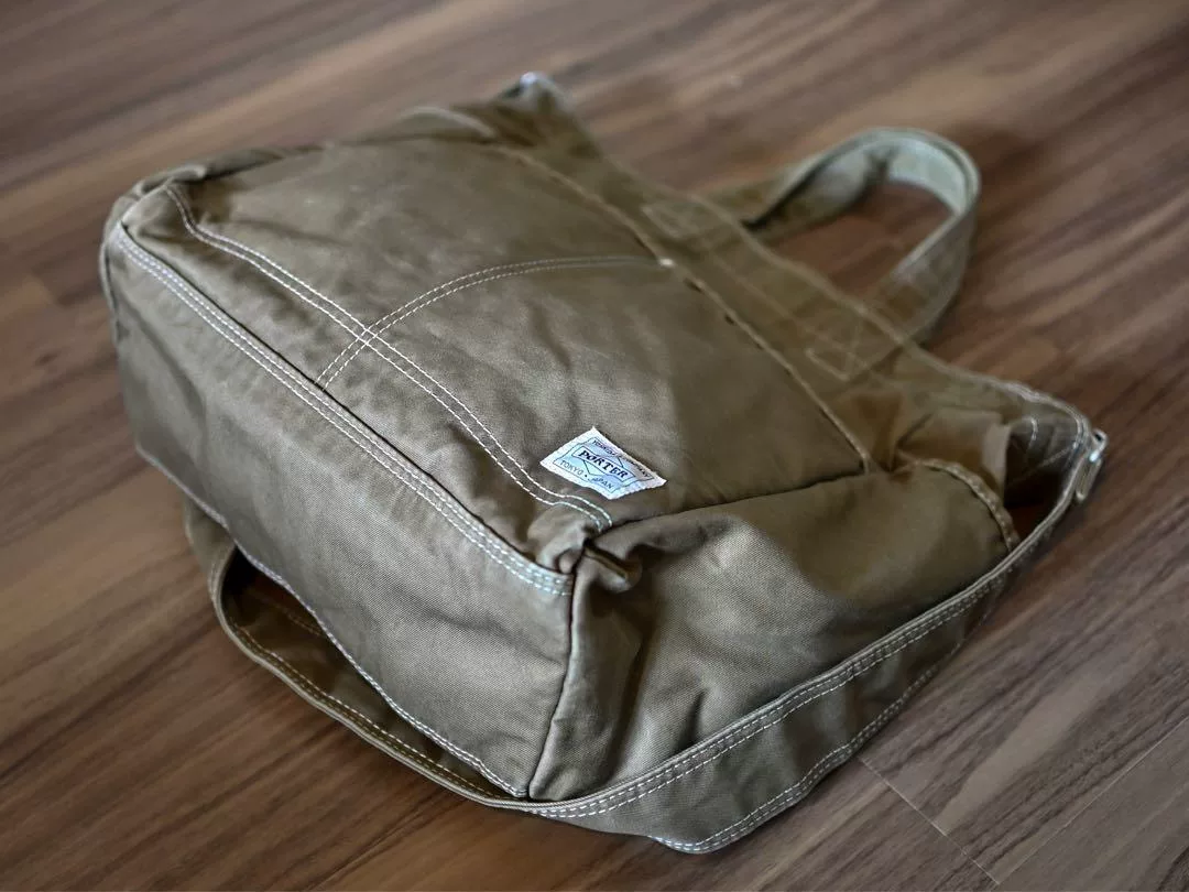 Porter Favor Khaki 2way Tote Bag — back