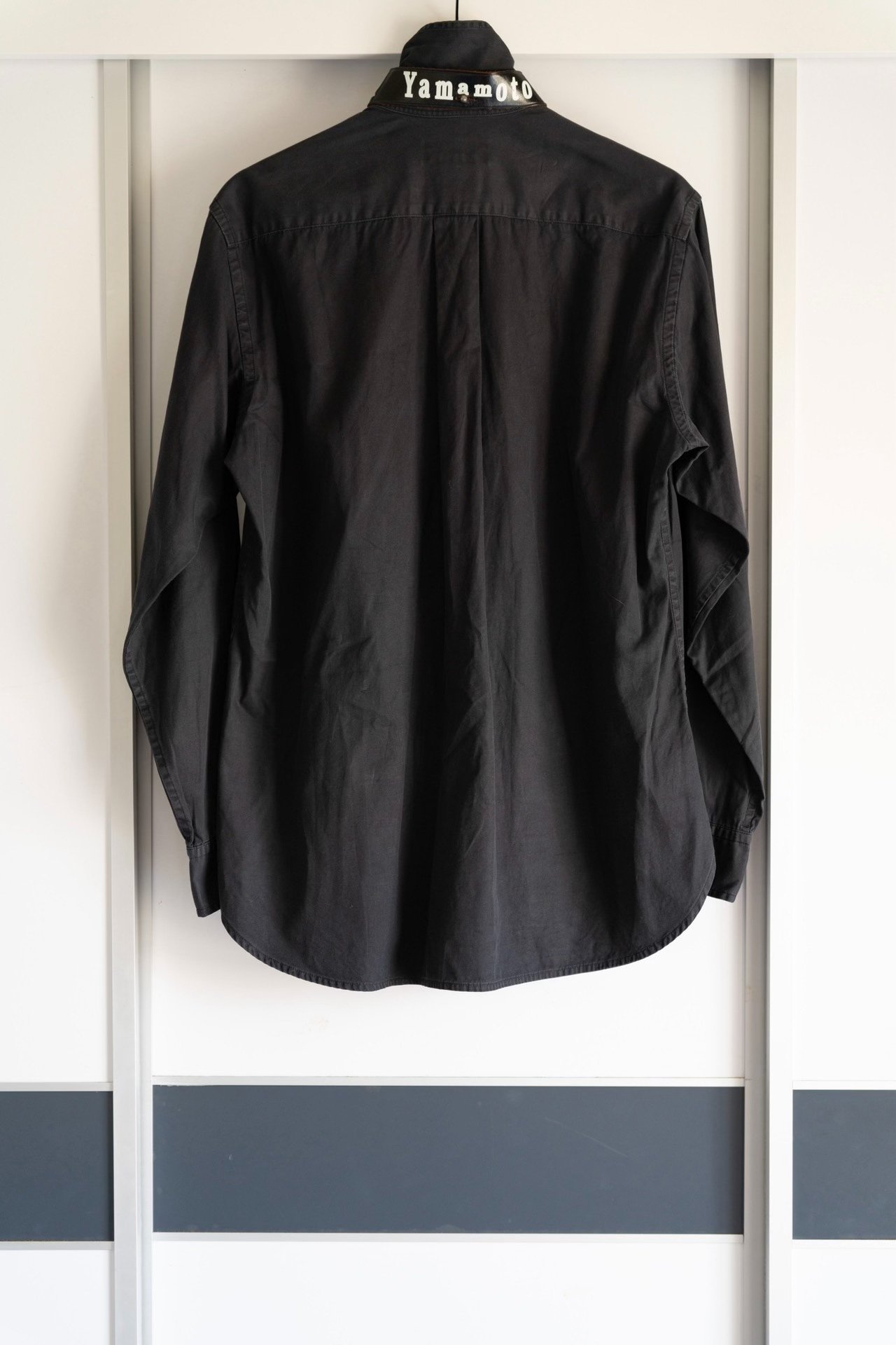 Yohji Yamamoto 08AW Leather Collar Shirt — front