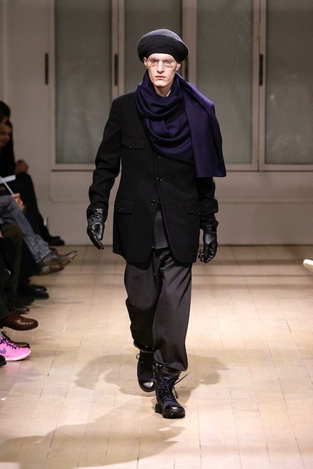 Yohji Yamamoto 08AW Leather Collar Shirt — back