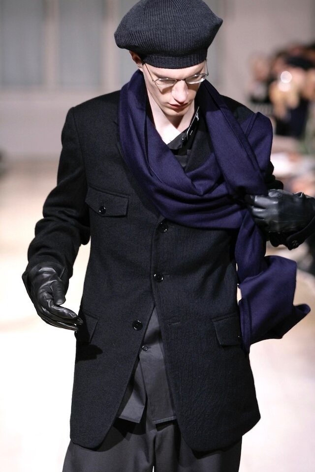 Yohji Yamamoto 08AW Leather Collar Shirt — label