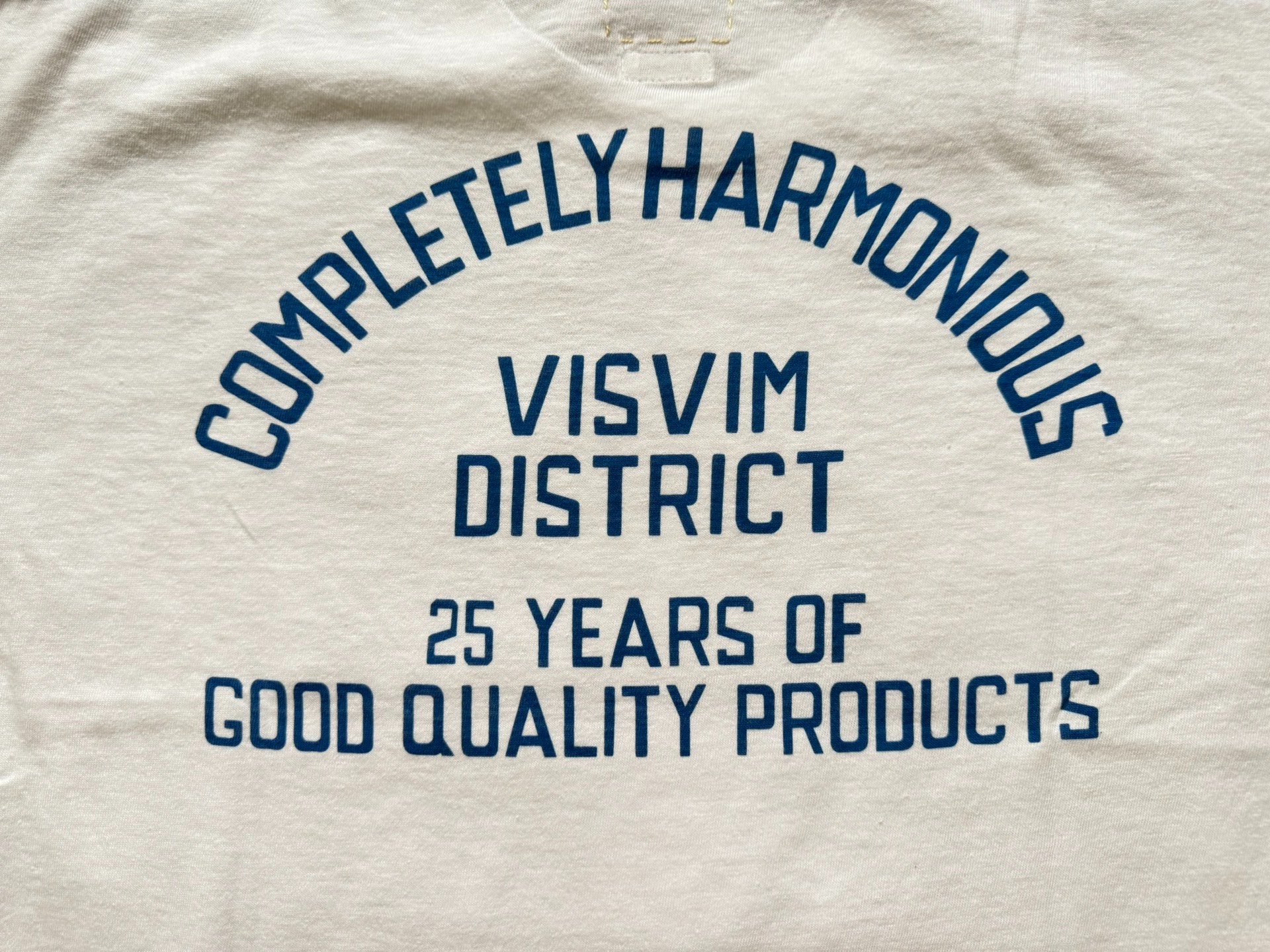 VISVIM 26SS JUMBO TEE DISTRICT Distressed Print — back