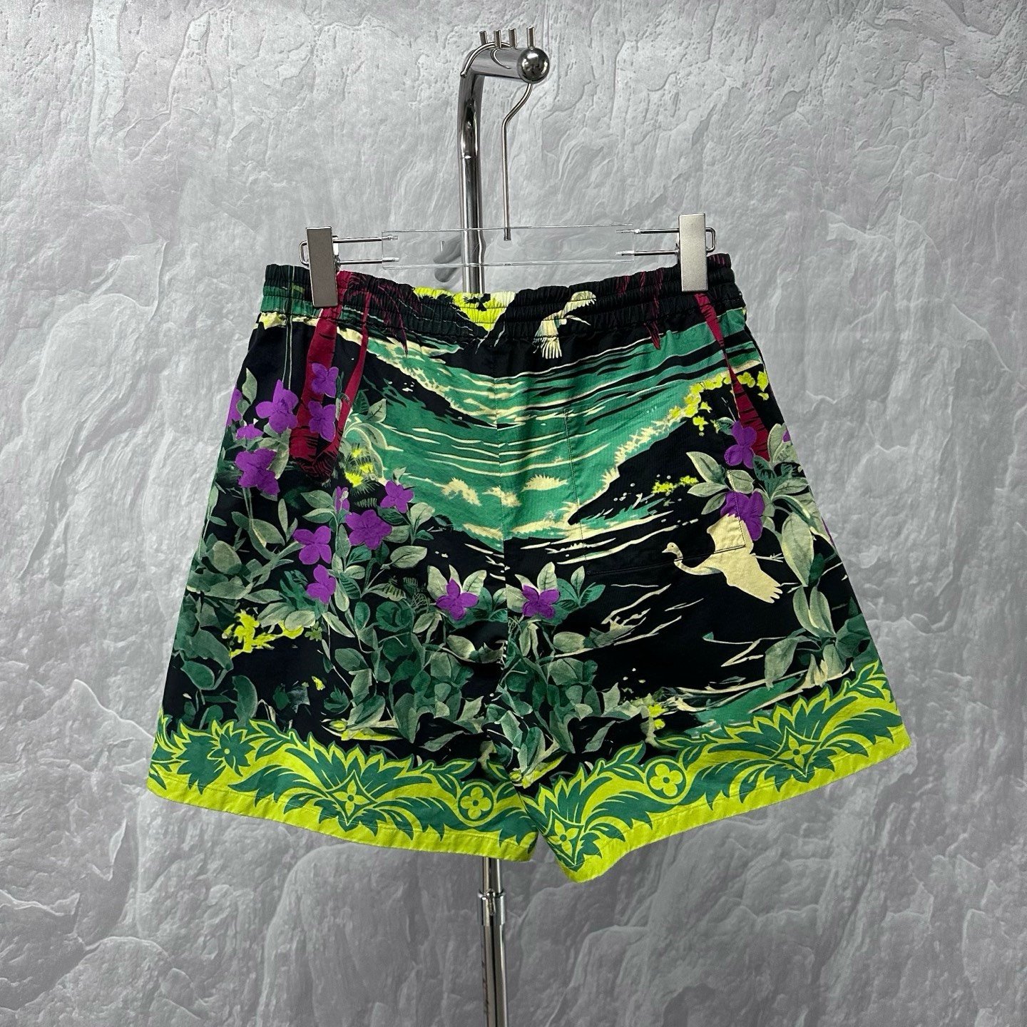 Louis Vuitton FW24 Island Print Shorts — back