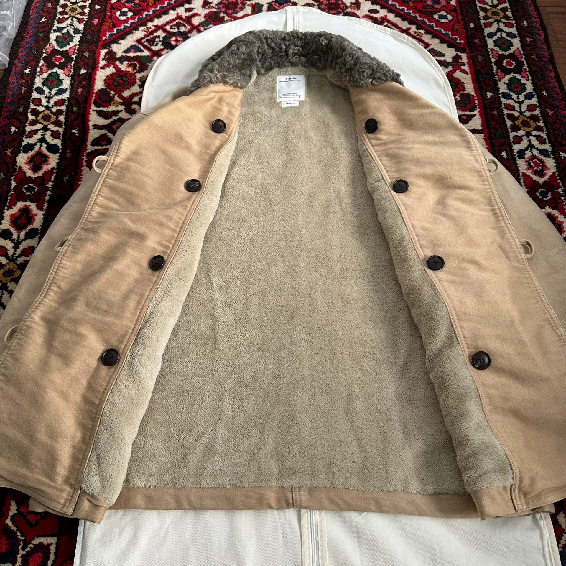 VISVIM 24SS FURLONG COAT BEIGE — back