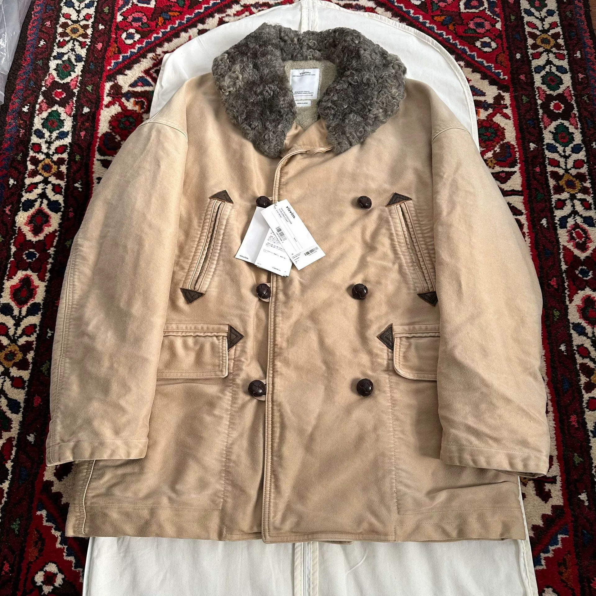 VISVIM 24SS FURLONG COAT BEIGE — detail
