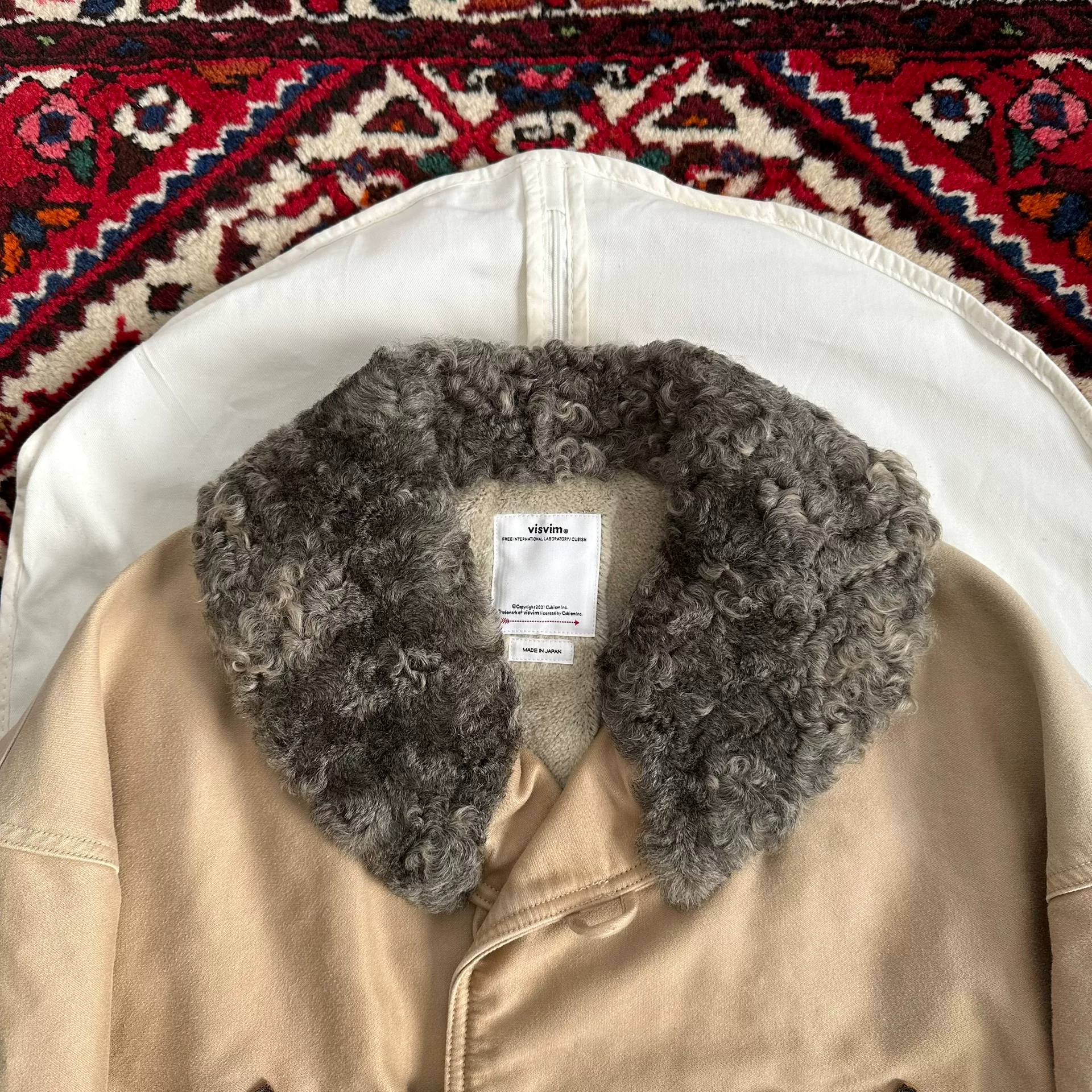VISVIM 24SS FURLONG COAT BEIGE — label