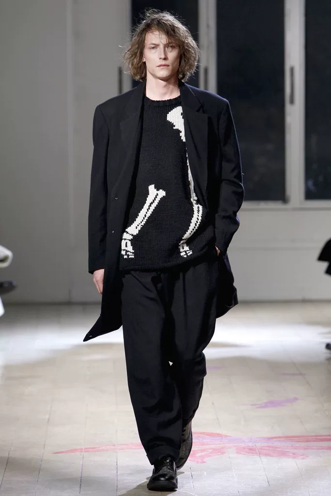 Yohji Yamamoto 22AW Reissue Skeleton Sweater — detail