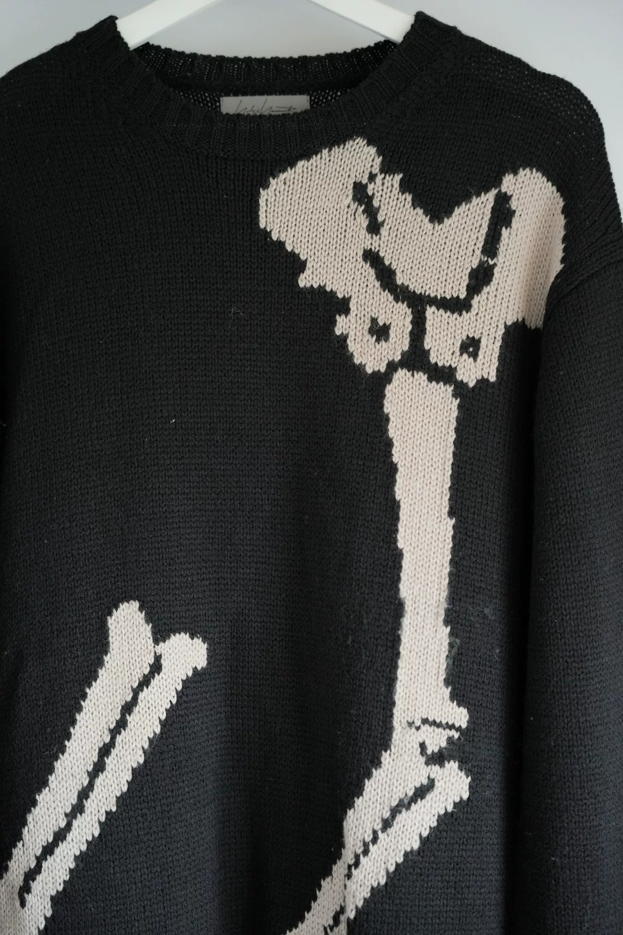 Yohji Yamamoto 22AW Reissue Skeleton Sweater — back