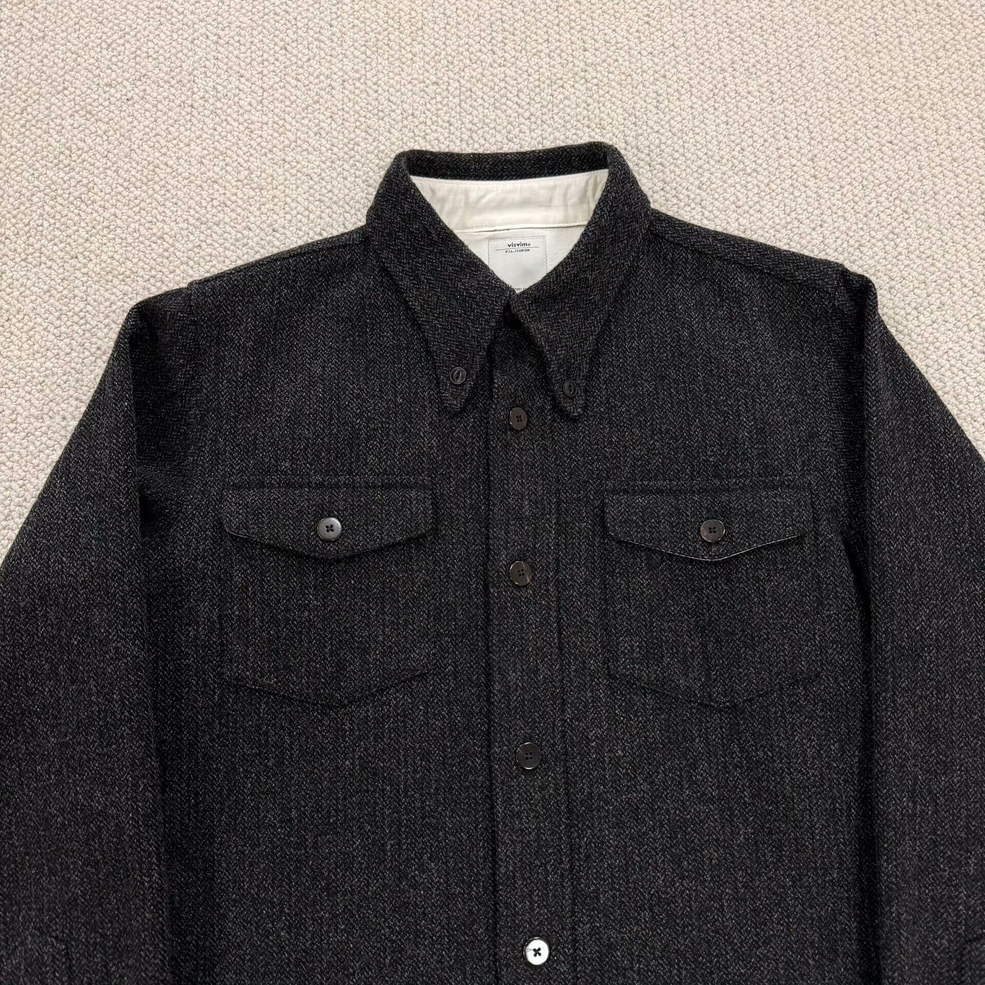 Visvim 17aw Wool Tweed Houndstooth Jacket — front