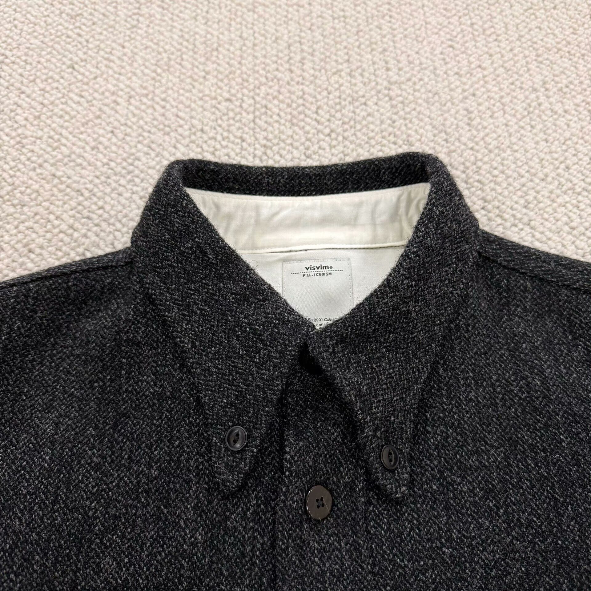 Visvim 17aw Wool Tweed Houndstooth Jacket — back