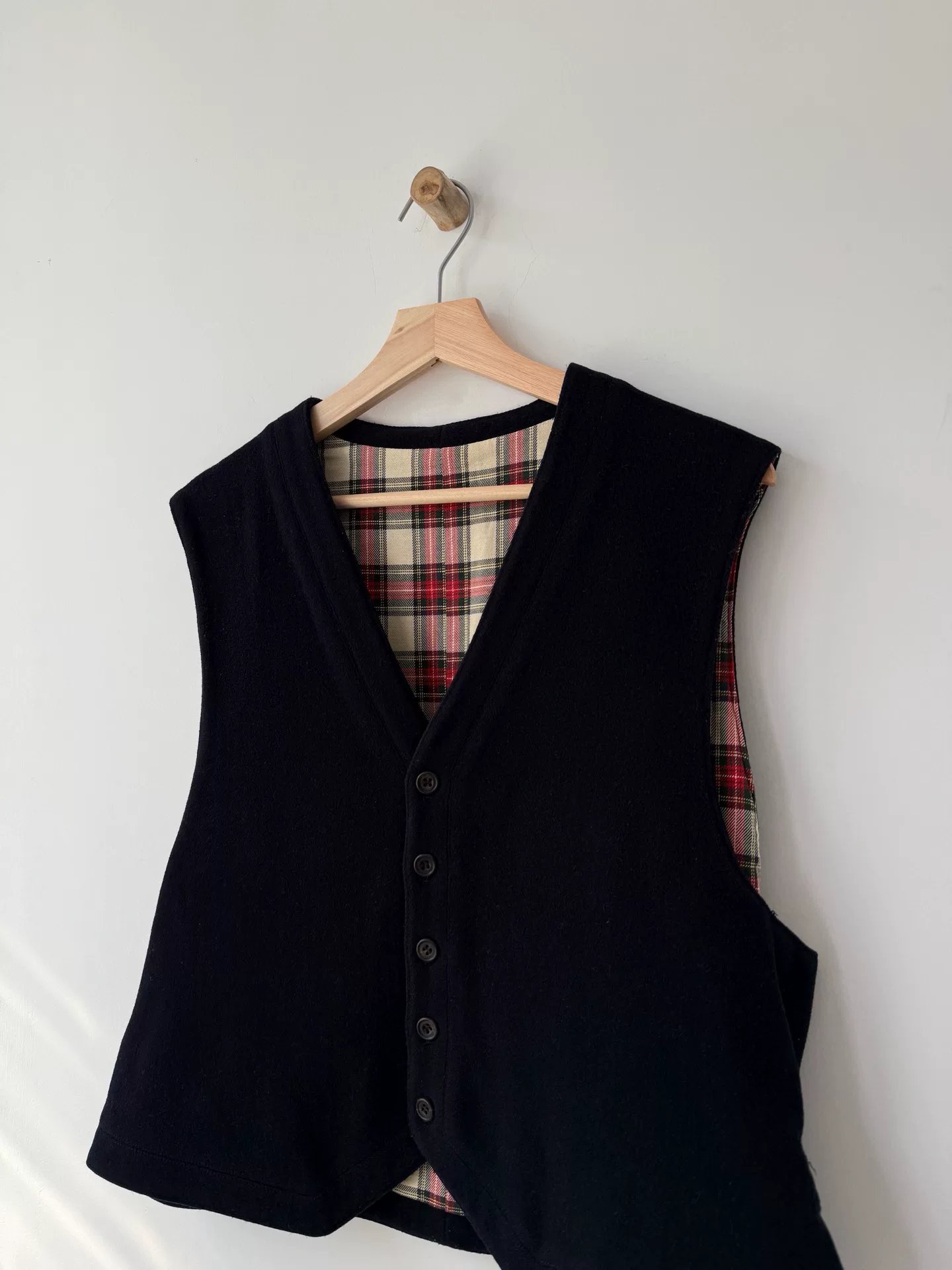 Yohji Yamamoto Y's 97AW Men's Check Vest — front