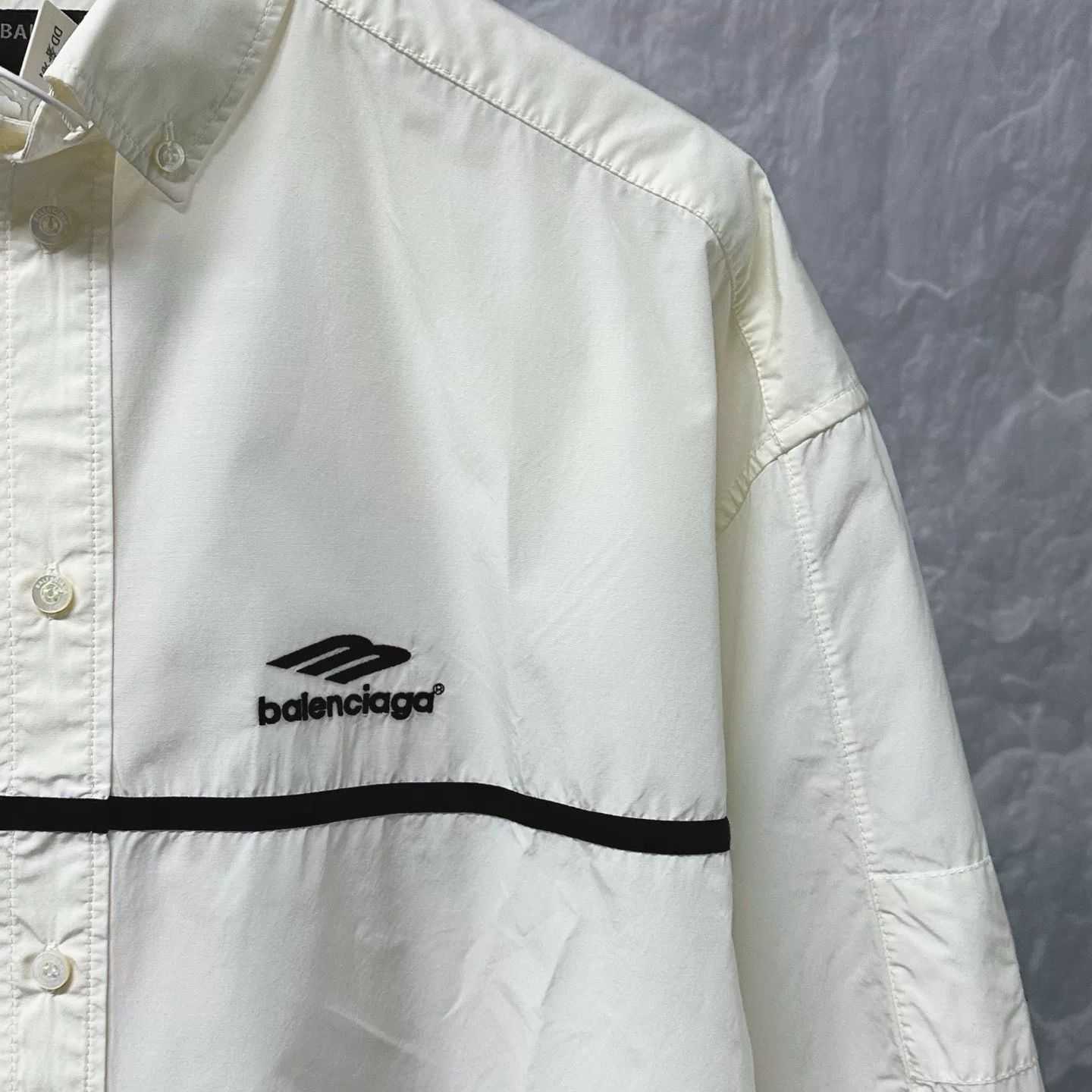 Balenciaga 3B Embroidered Shirt Jacket — front