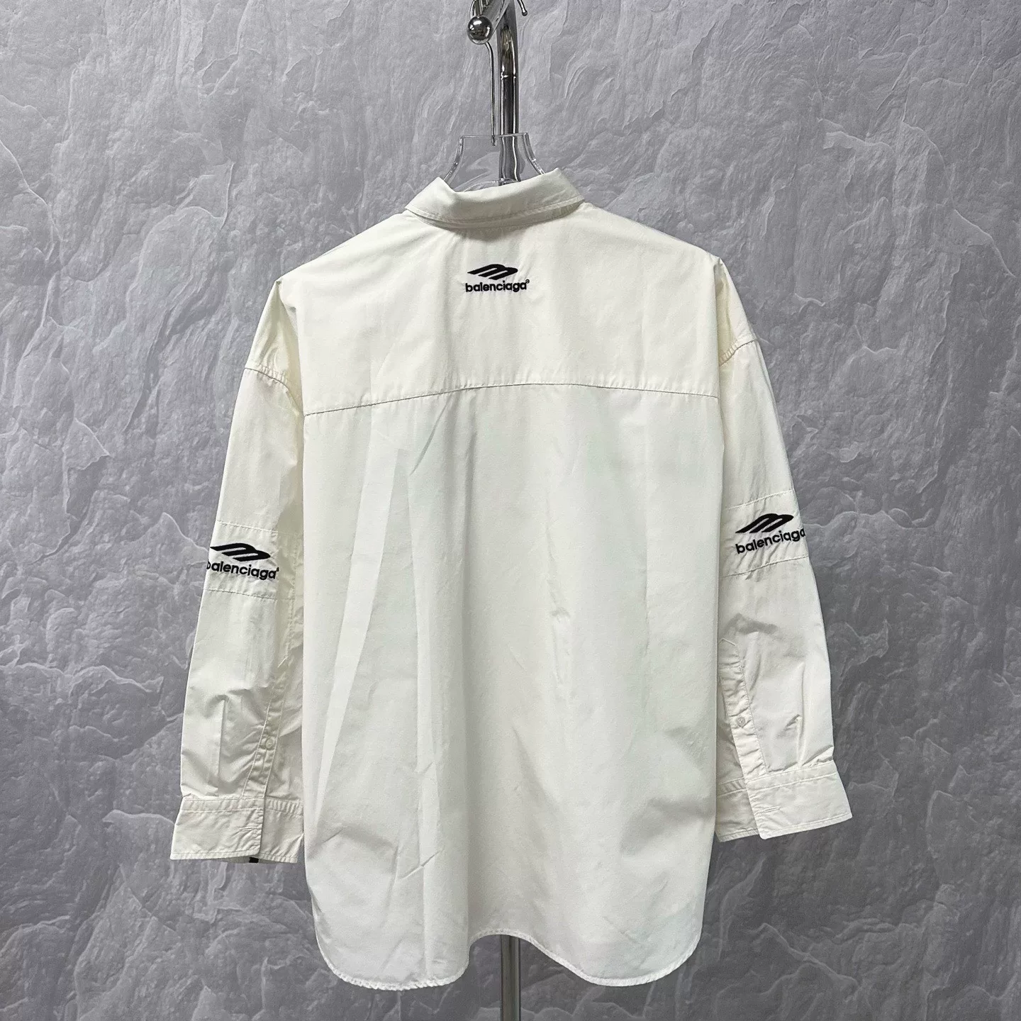 Balenciaga 3B Embroidered Shirt Jacket — back