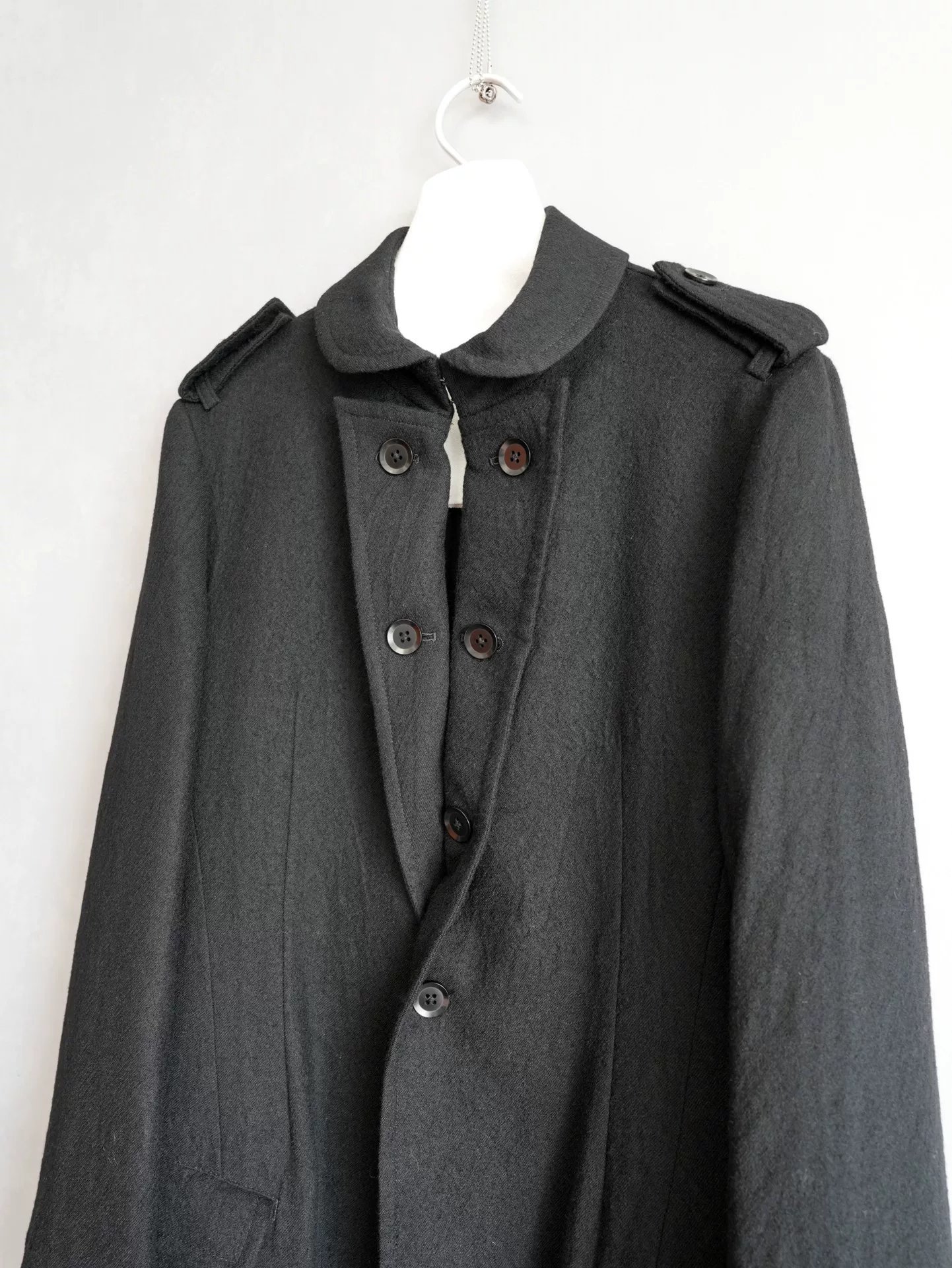 Yohji Yamamoto 10AW Double-Breasted Coat — label