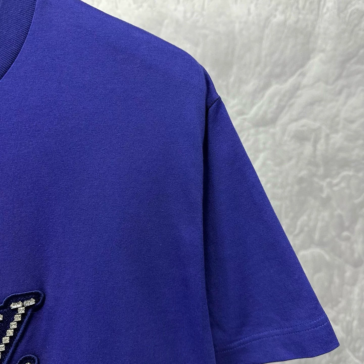 Louis Vuitton Rhinestone Logo Short-Sleeve — detail