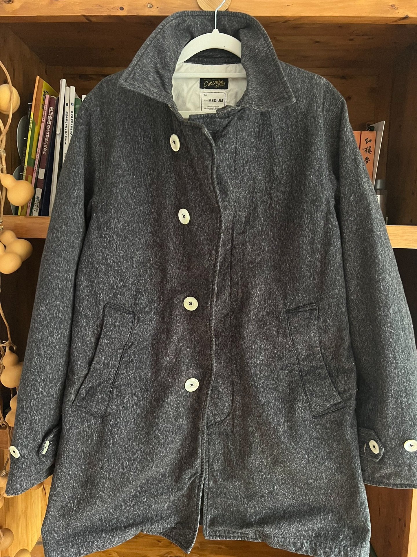 Colimbo Pepper Salt Trench Coat — label