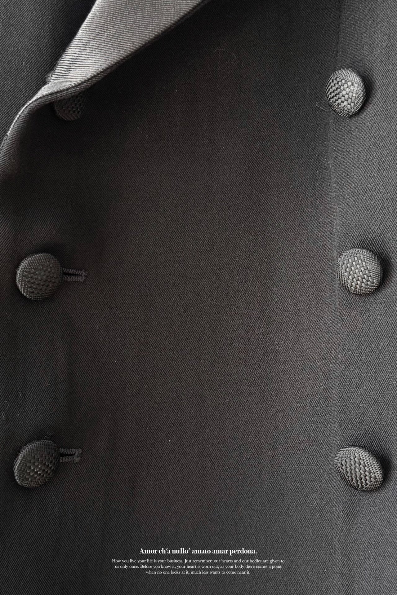 Yohji Yamamoto 90s Double-Breasted Tuxedo — label