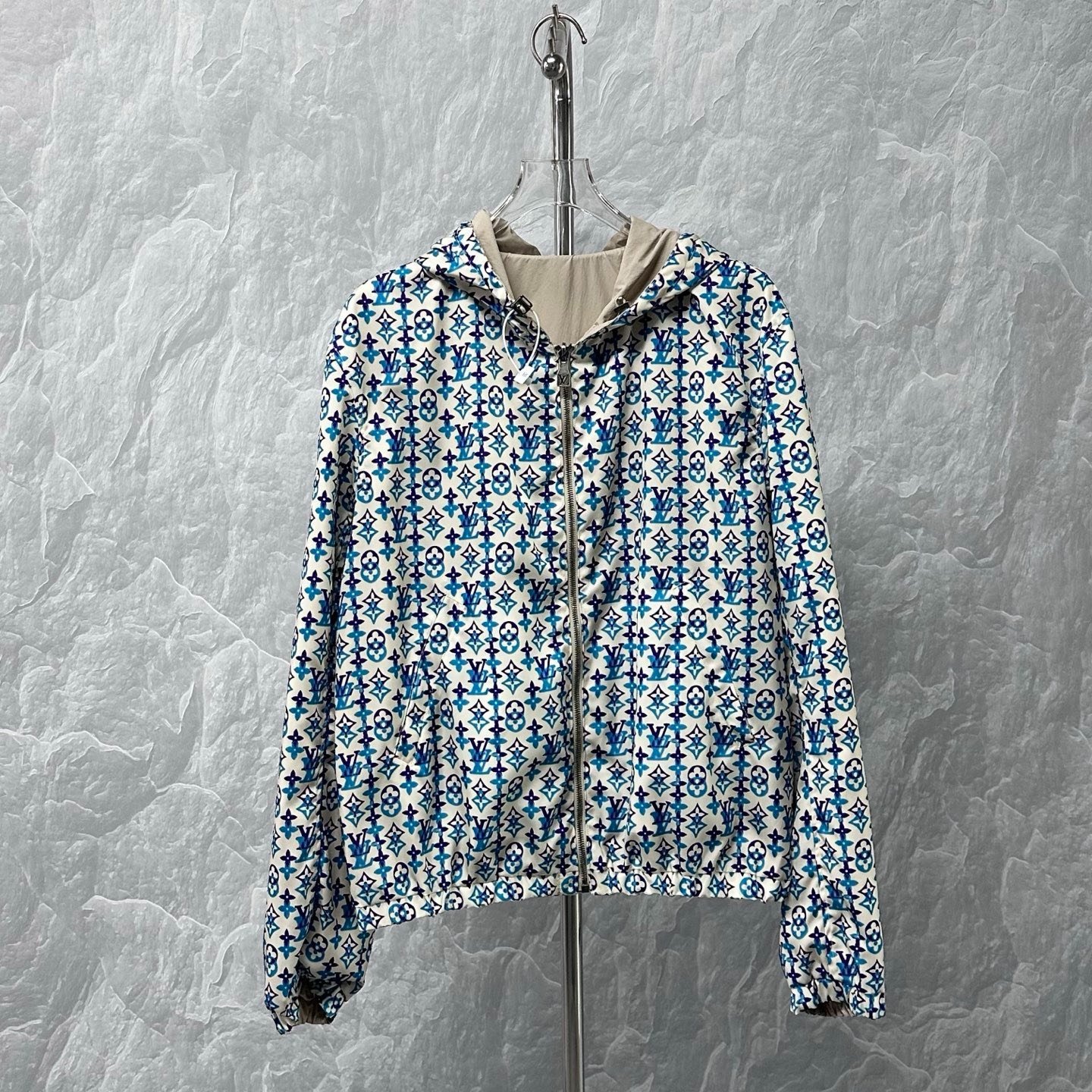 Louis Vuitton Reversible All-Over Print Zip Hoodie