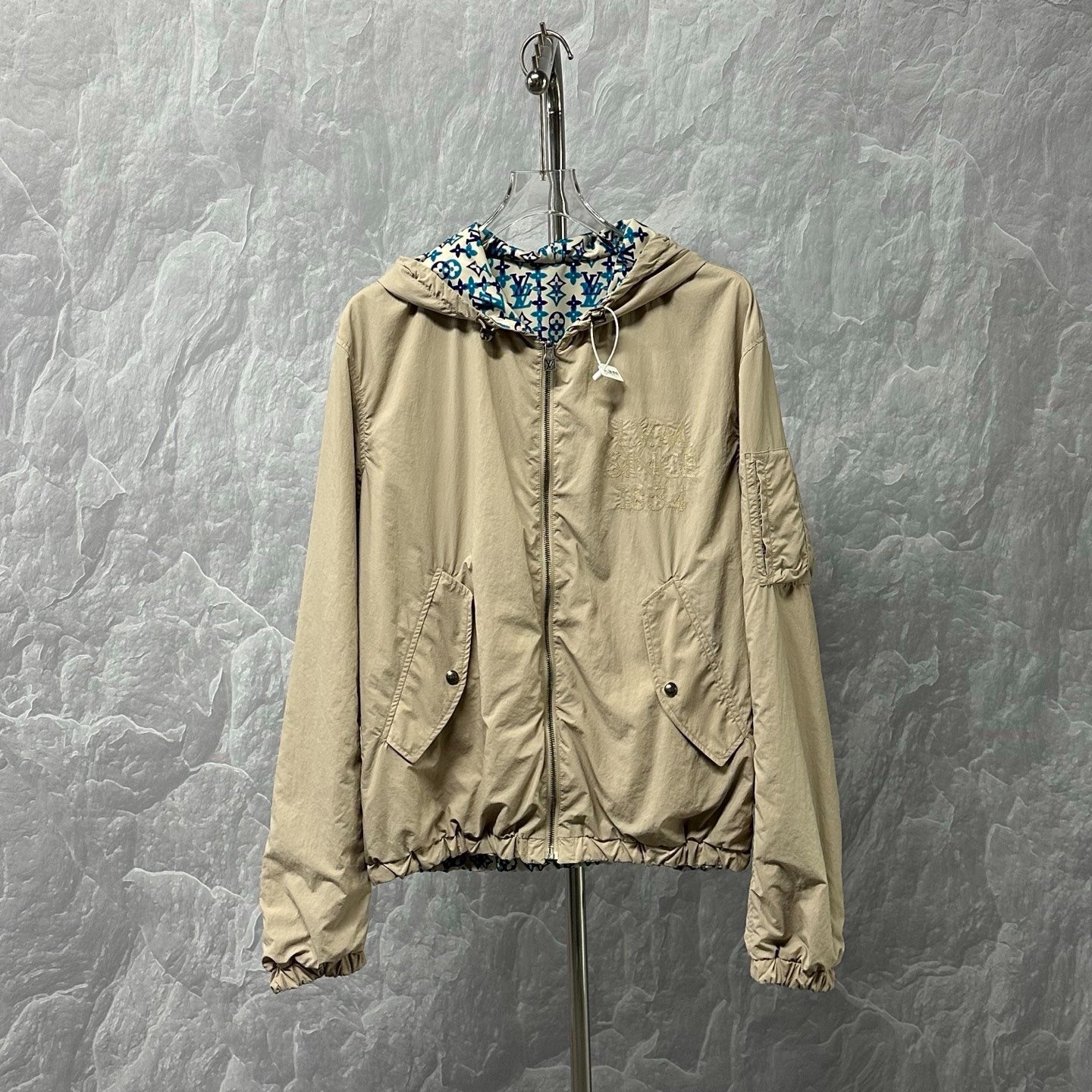 Louis Vuitton Reversible All-Over Print Zip Hoodie — detail