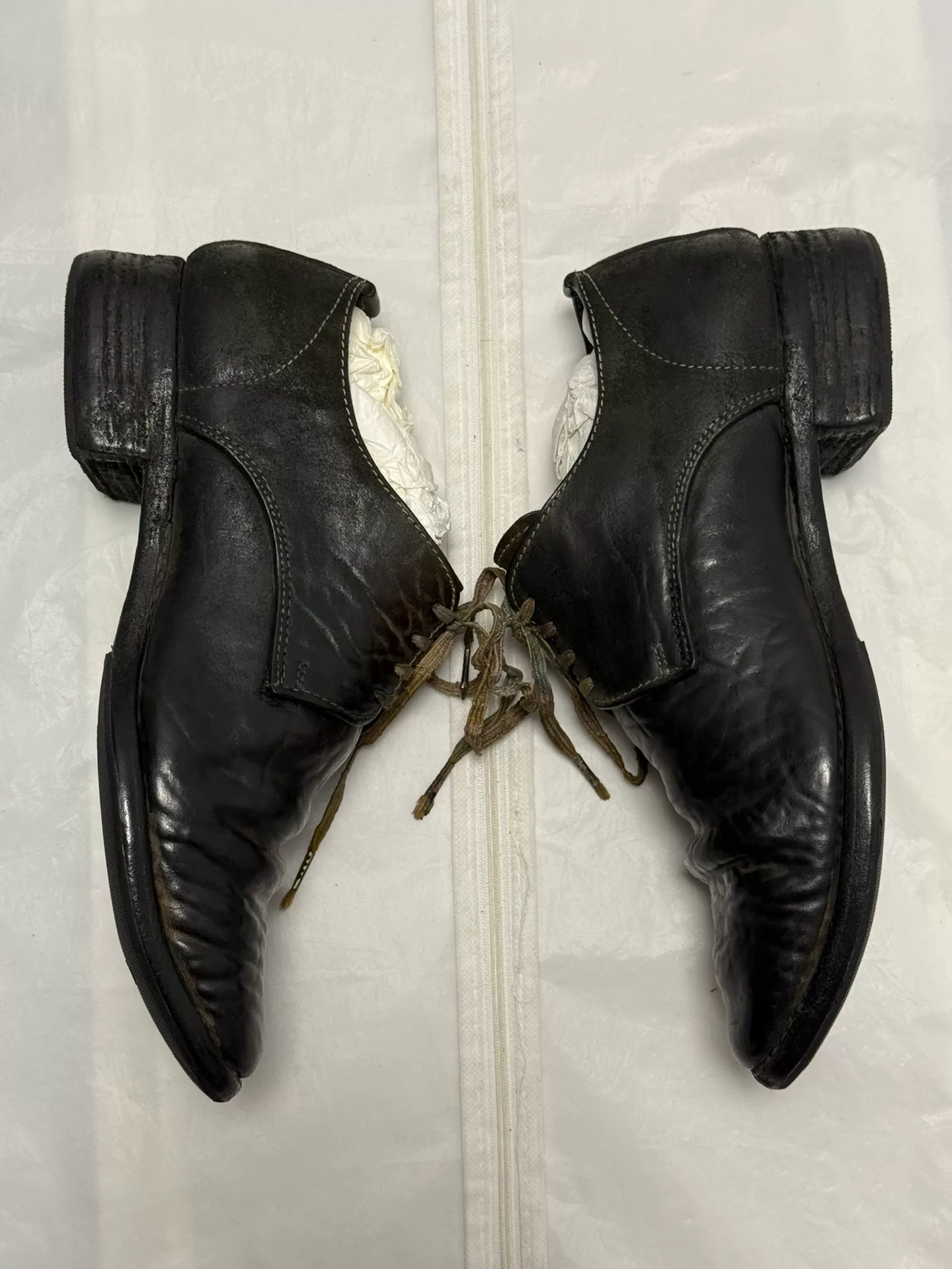 Carol Christian Poell Black Leather Shoes — detail