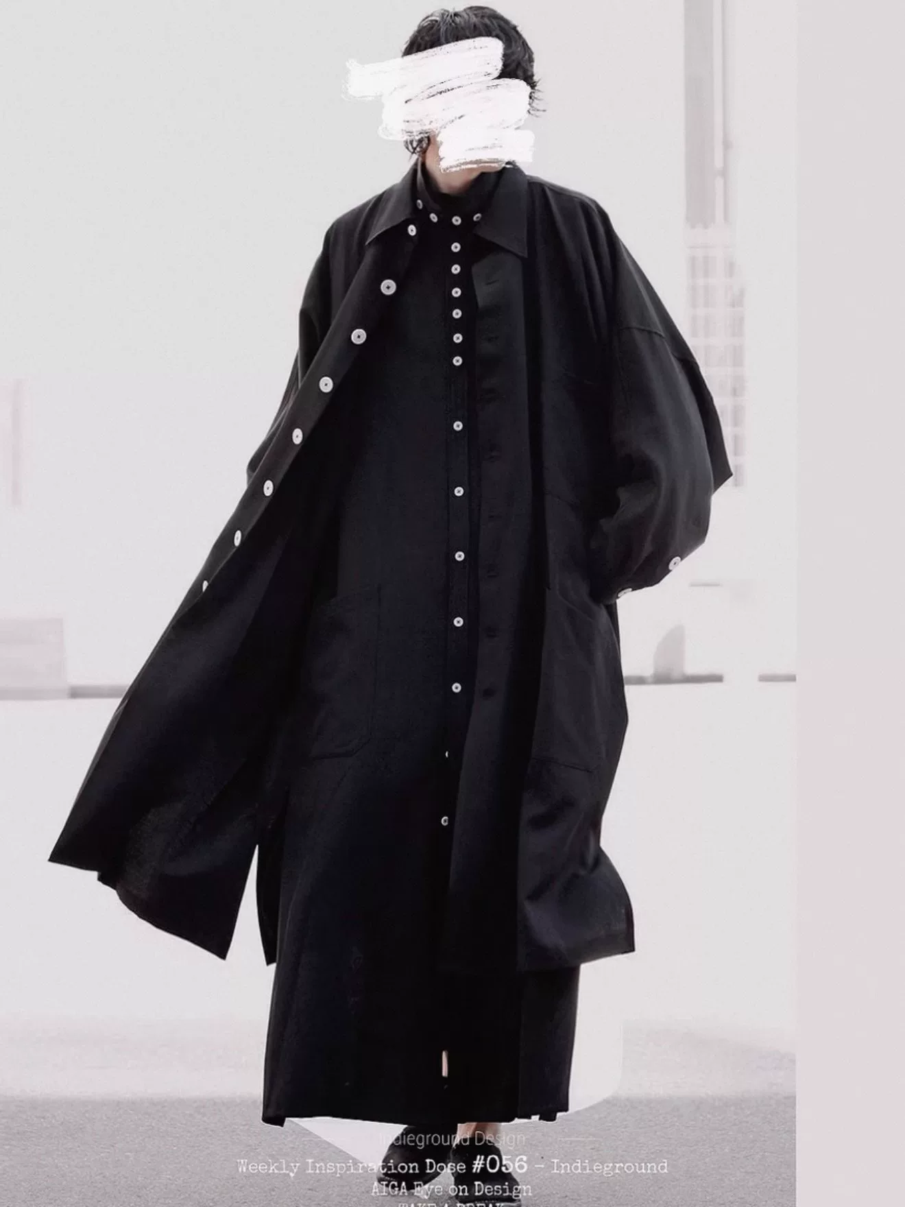 Yohji Yamamoto 23AW Double-Sided Coat — back