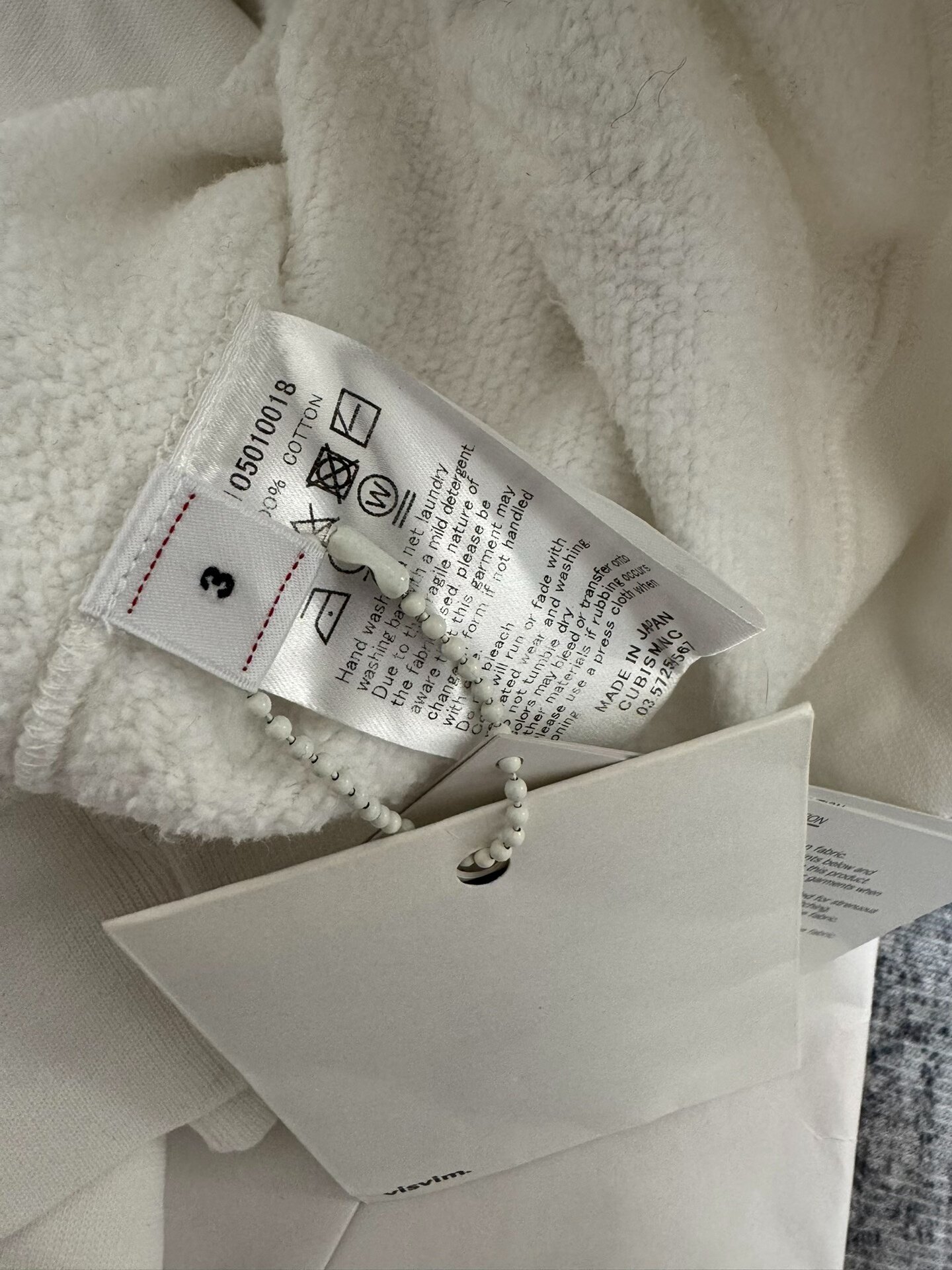 VISVIM 25SS JUMBO SB SWEAT HOODIE — label