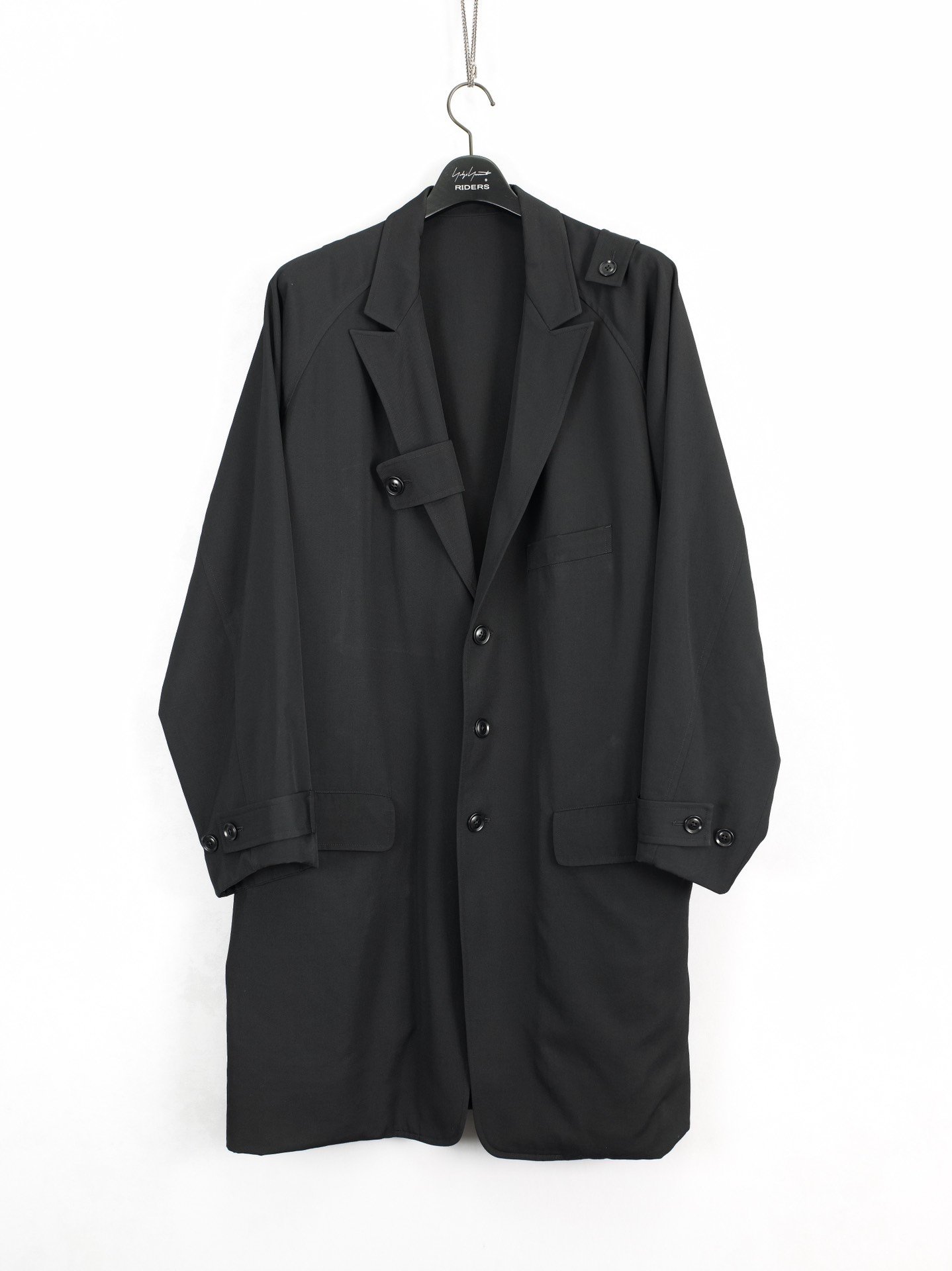 Yohji Yamamoto 17AW Multi-Pocket Reversible Long Coat — back