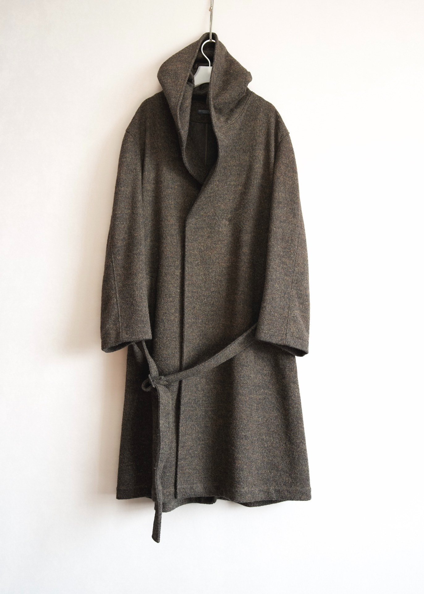 Yohji Yamamoto Regulation Belted Coat — front