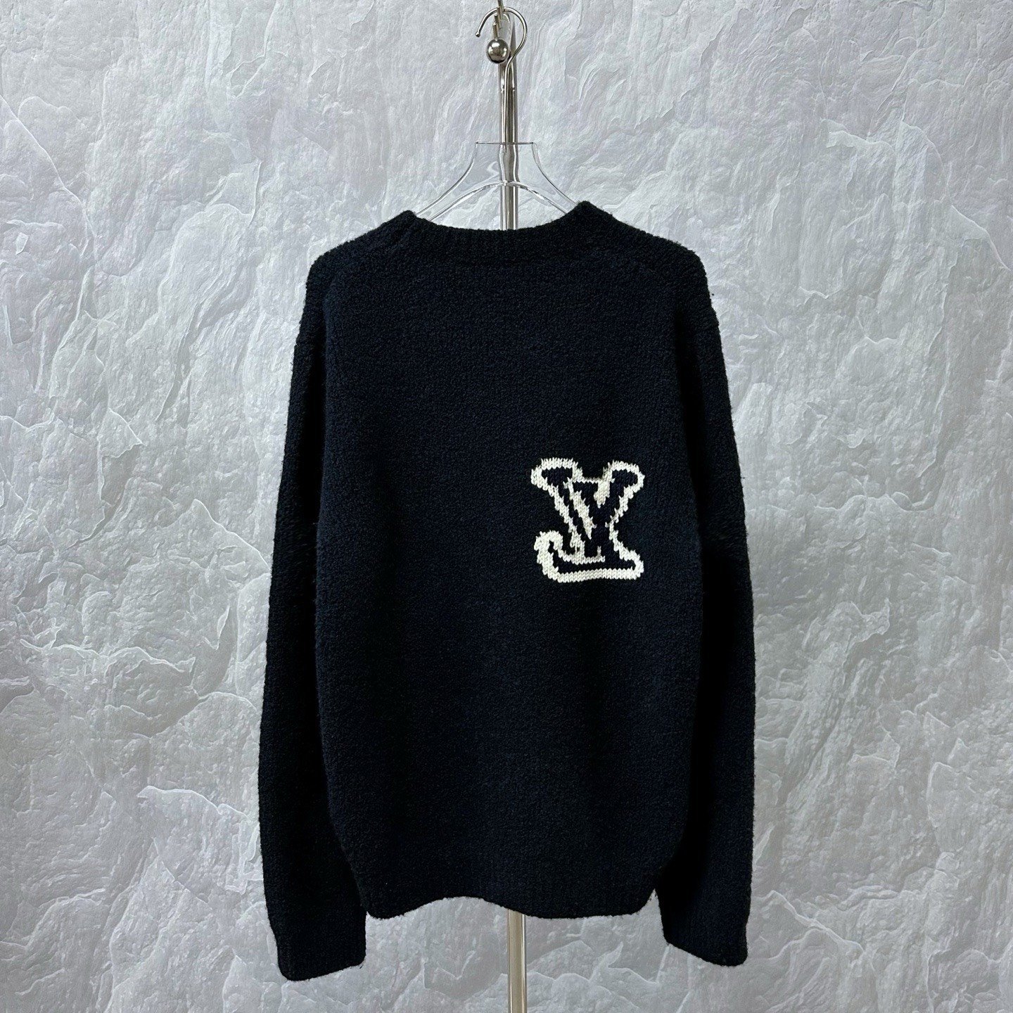 Louis Vuitton Intarsia Logo Teddy Sweater XL — back