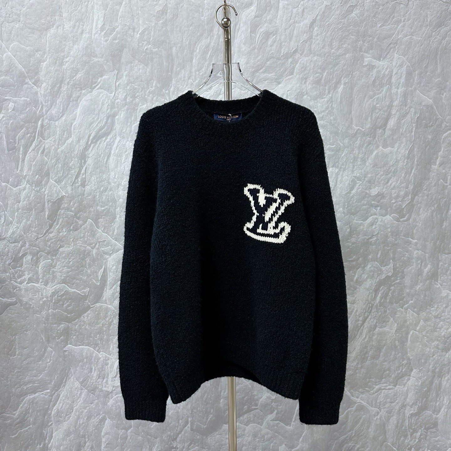 Louis Vuitton Intarsia Logo Teddy Sweater XL