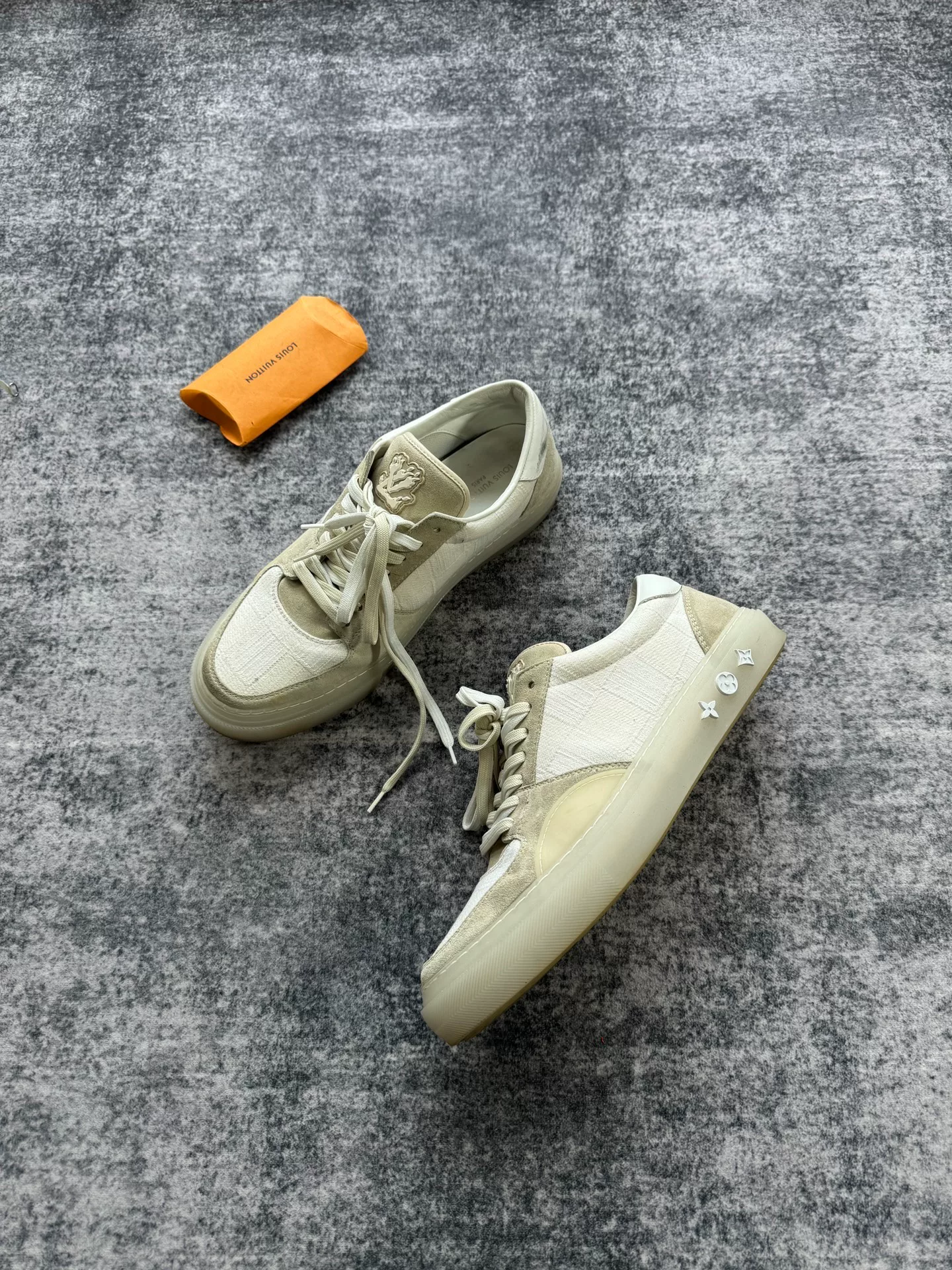 Louis Vuitton Ollie Checkered Denim Sneakers