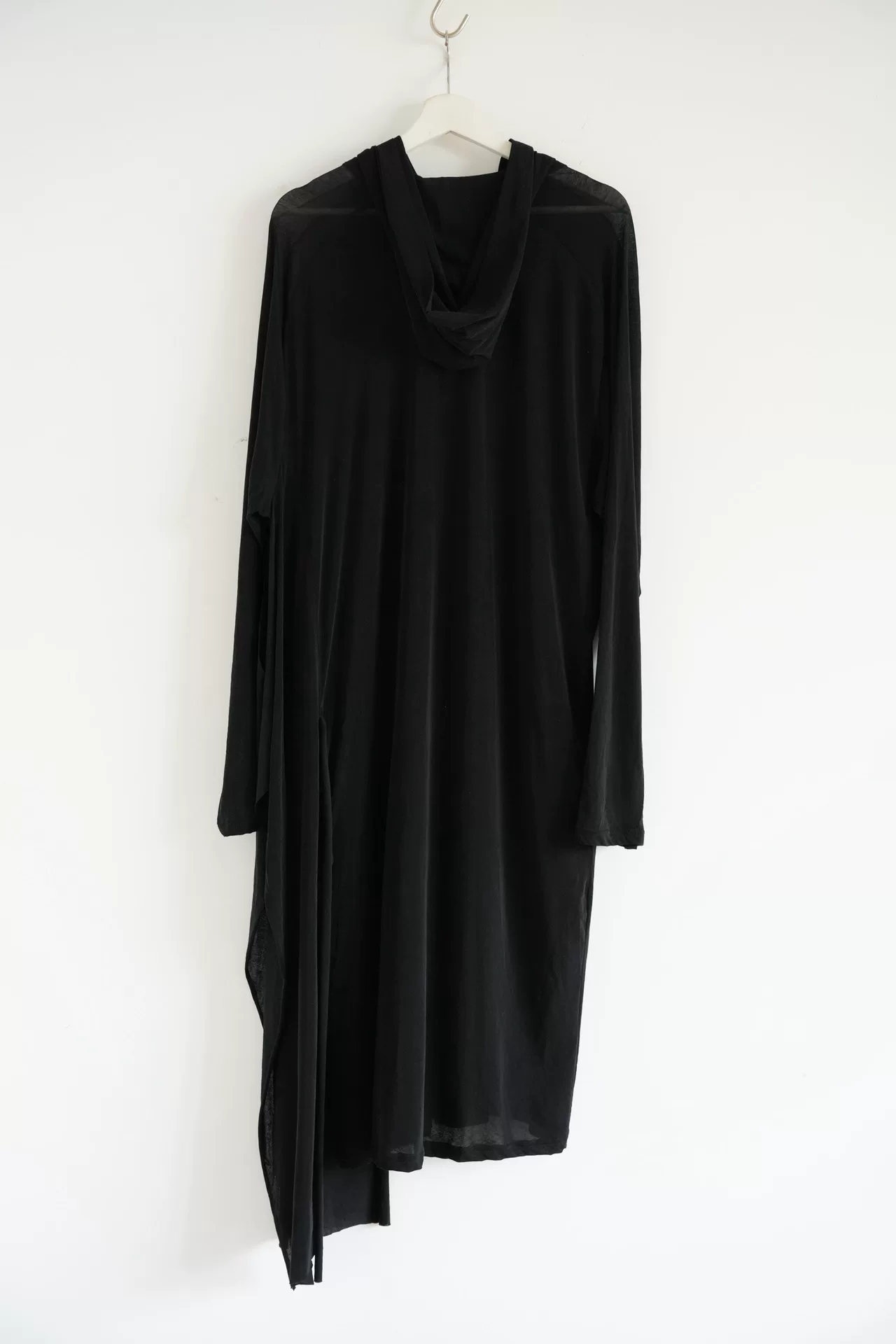 Yohji Yamamoto 24SS Asymmetric Hooded Cardigan — front
