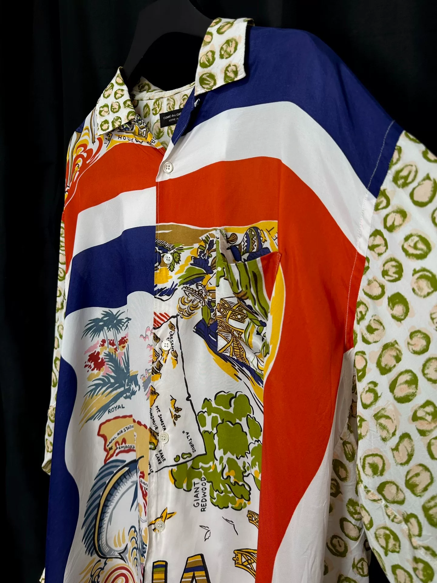 Comme des Garçons 91SS Vintage Scarf Shirt — label