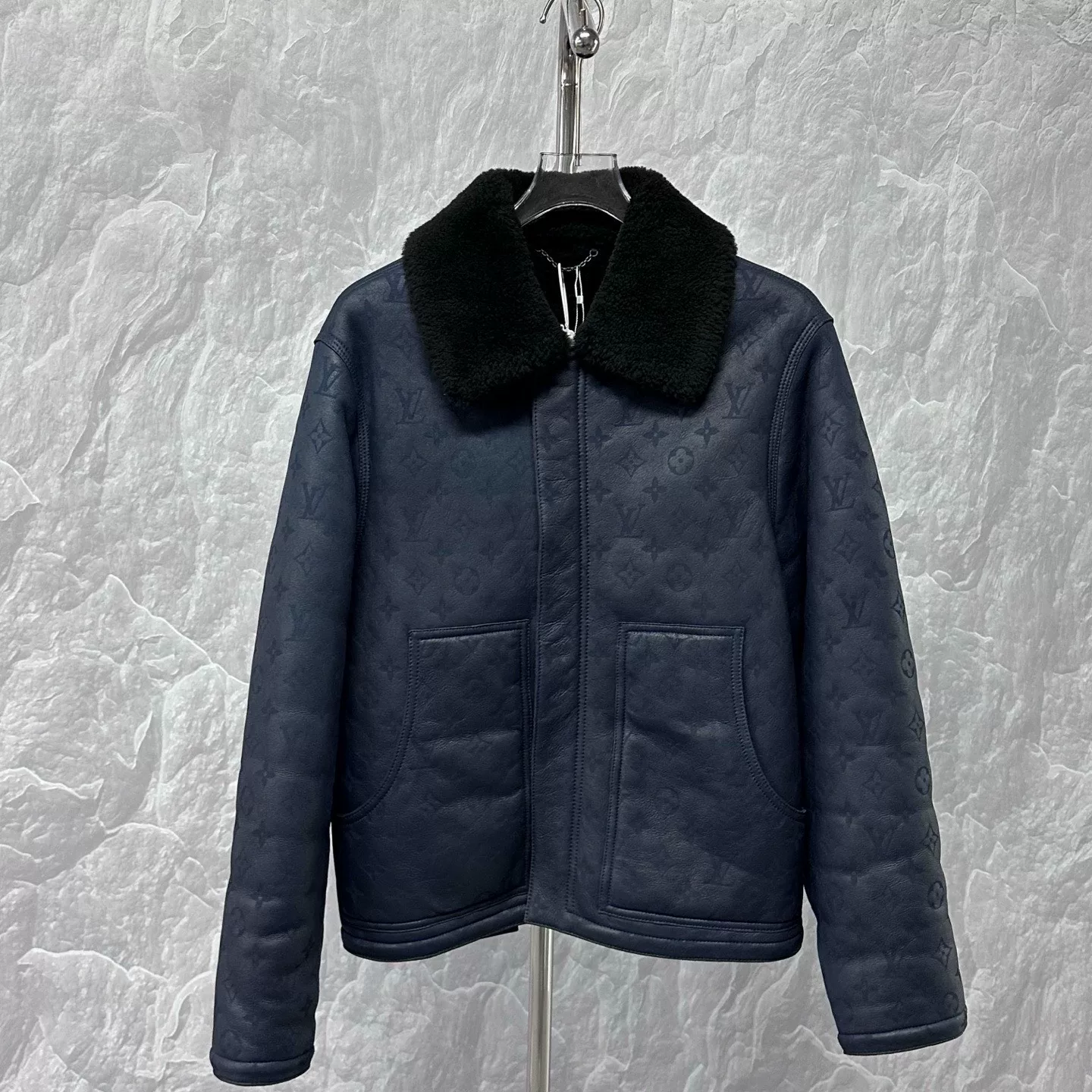 Louis Vuitton SS24 Shearling Embossed Coat