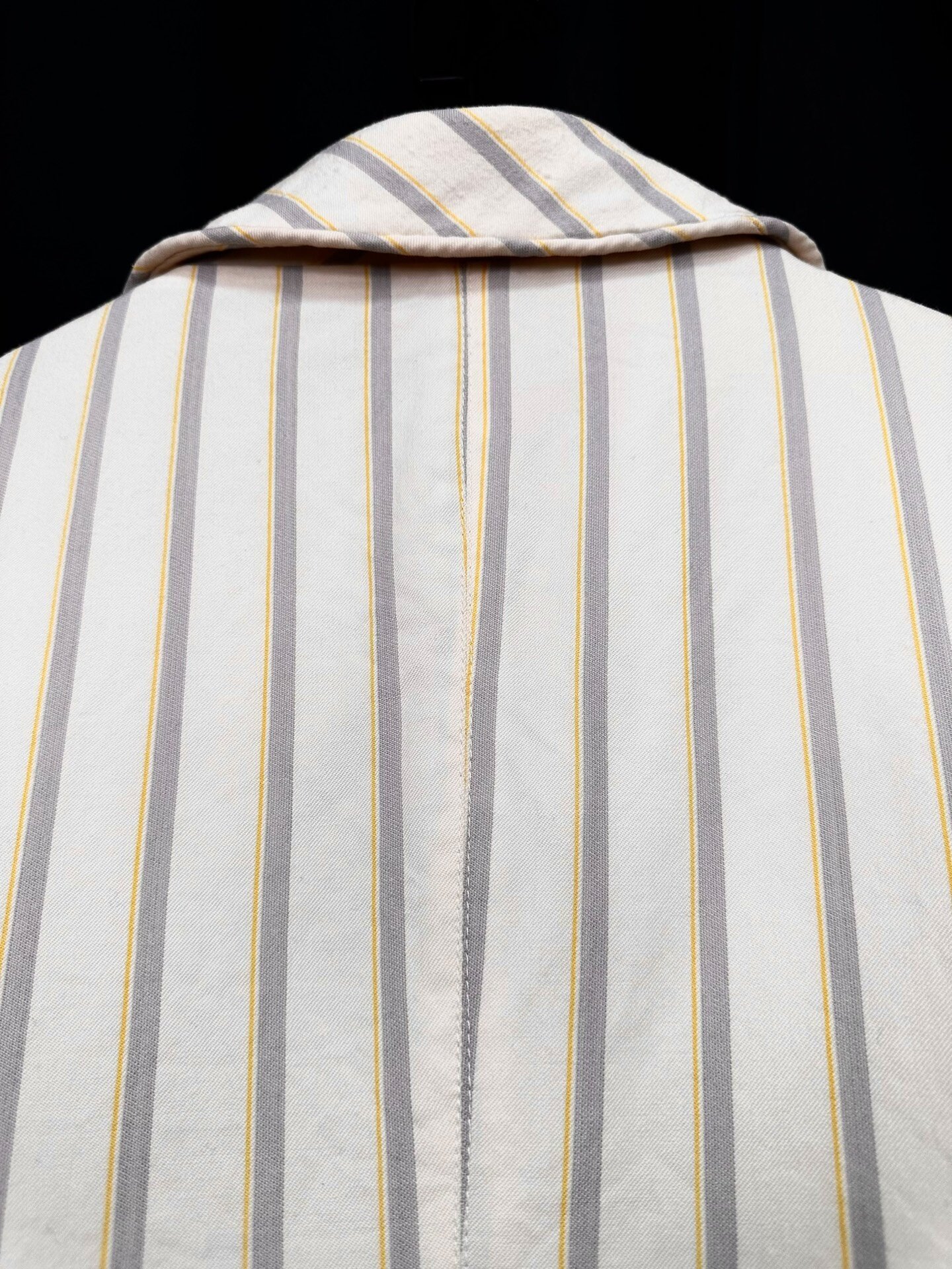 Paul Harnden Striped Cashmere Wool Coat — detail