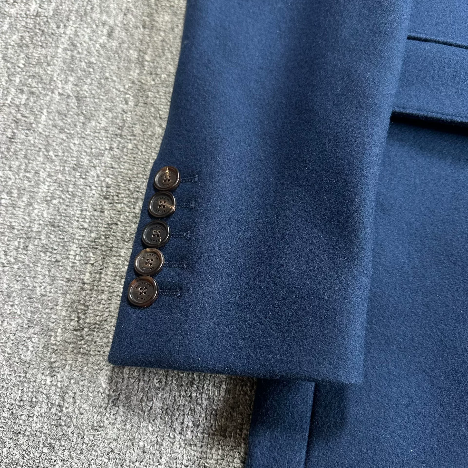 Burberry Blue Mid-Length Chester Coat — front
