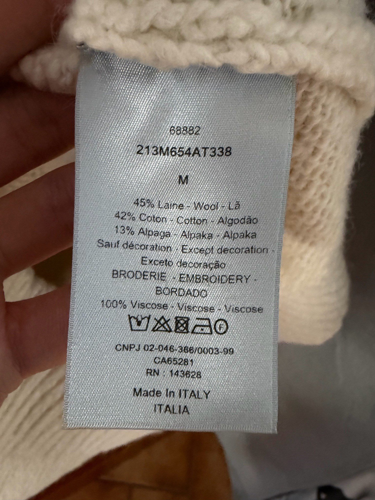 Dior x Kenny Scharf Tiger Embroidery Sweater — back
