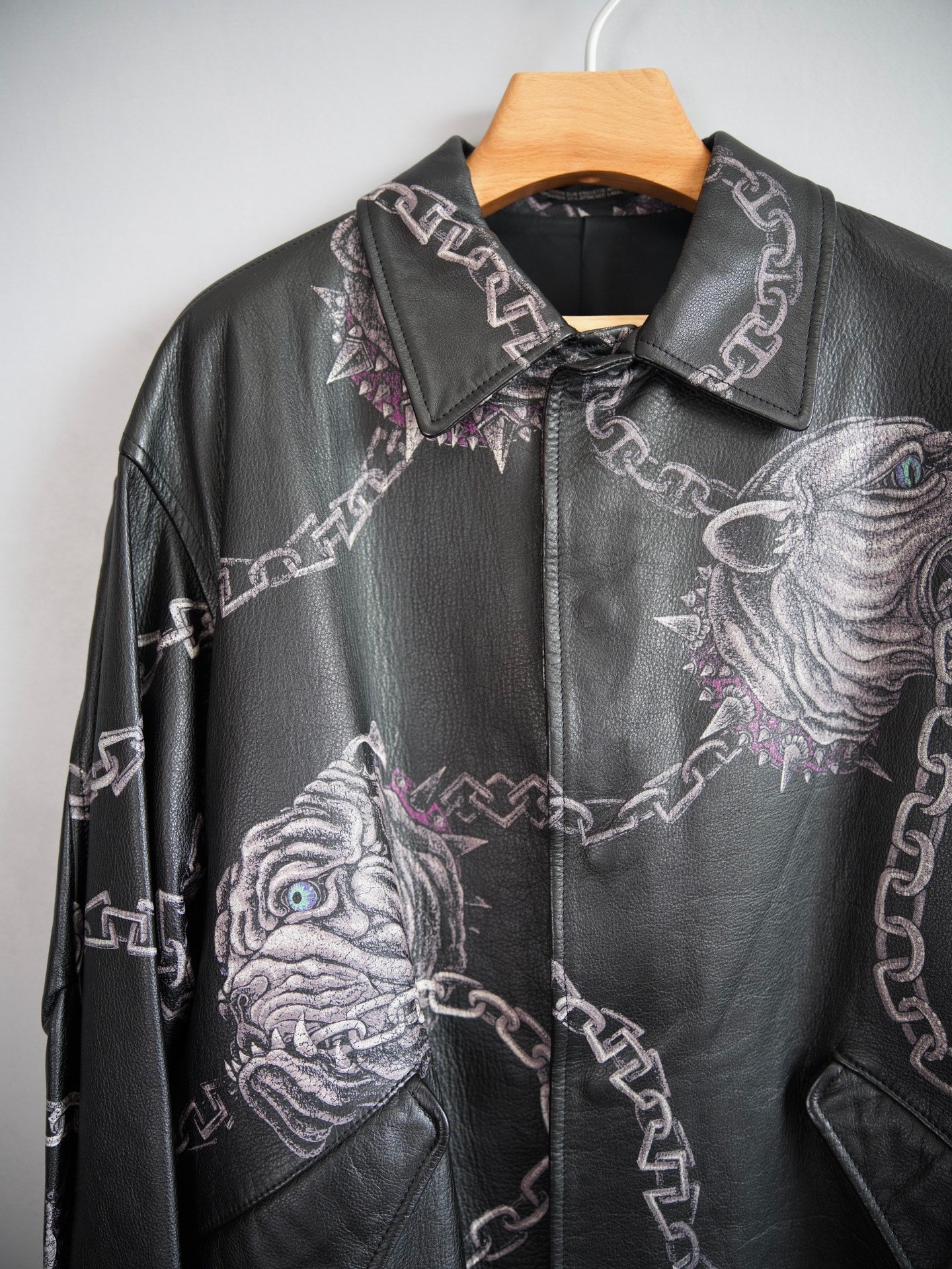 Yohji Yamamoto 14AW Chain Leather Jacket — front