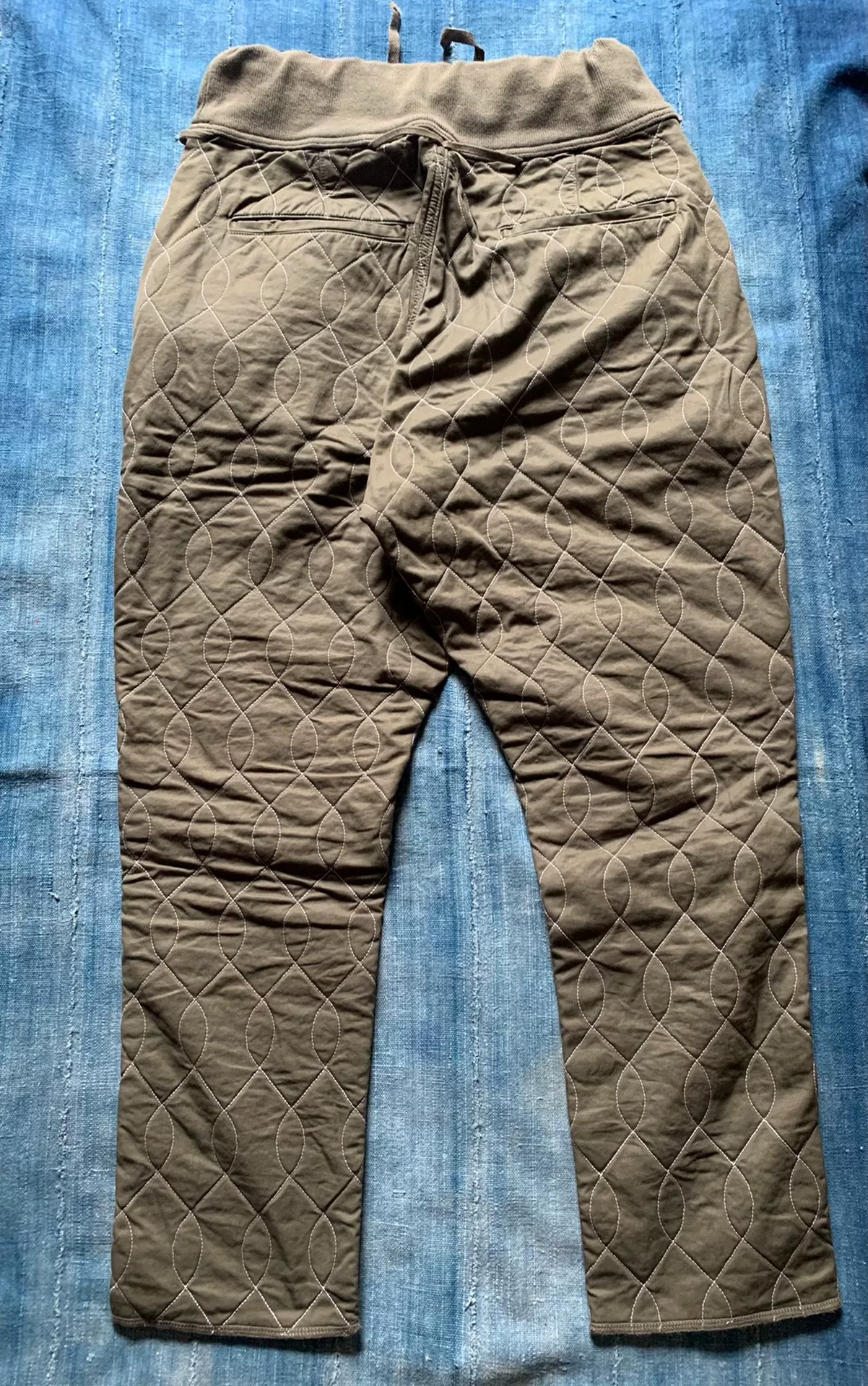 Kapital Veggie Dye Quilted Sashiko Sweatpants — front
