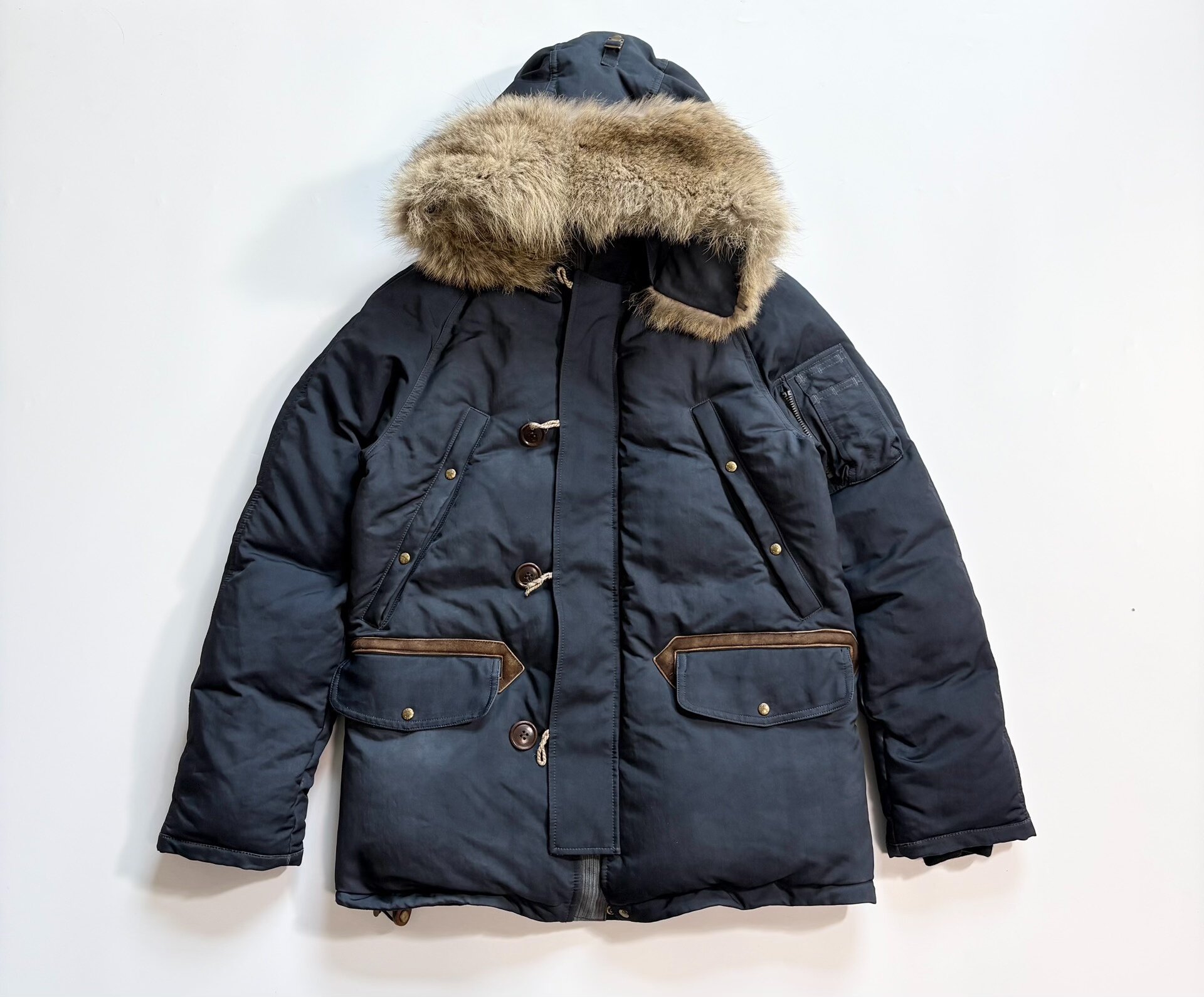 VISVIM VALDEZ DOWN WOLF FUR COAT